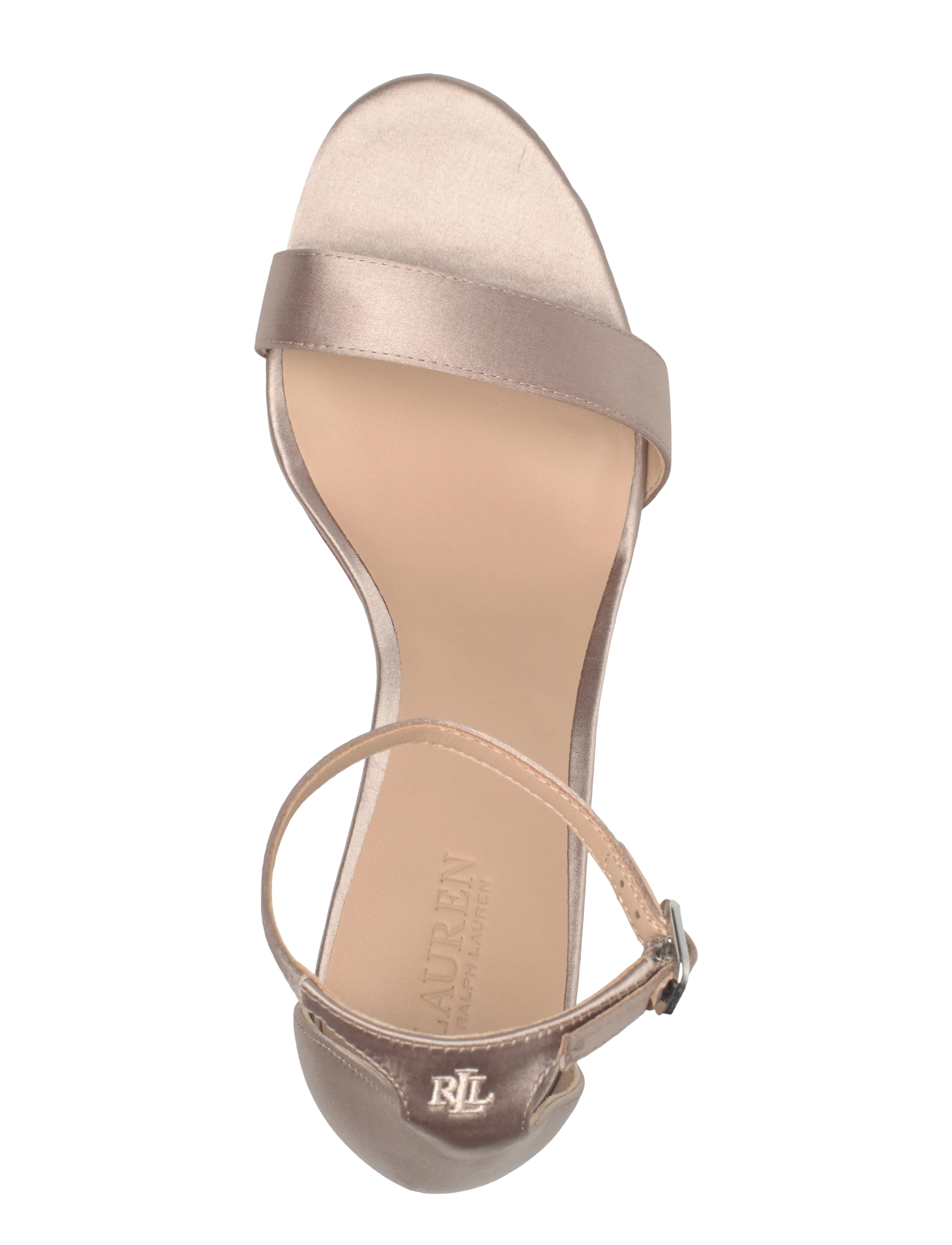 Lauren Ralph Lauren - Allie Pavé-Buckle Satin Sandal - sandaletten - taupe brown - 3