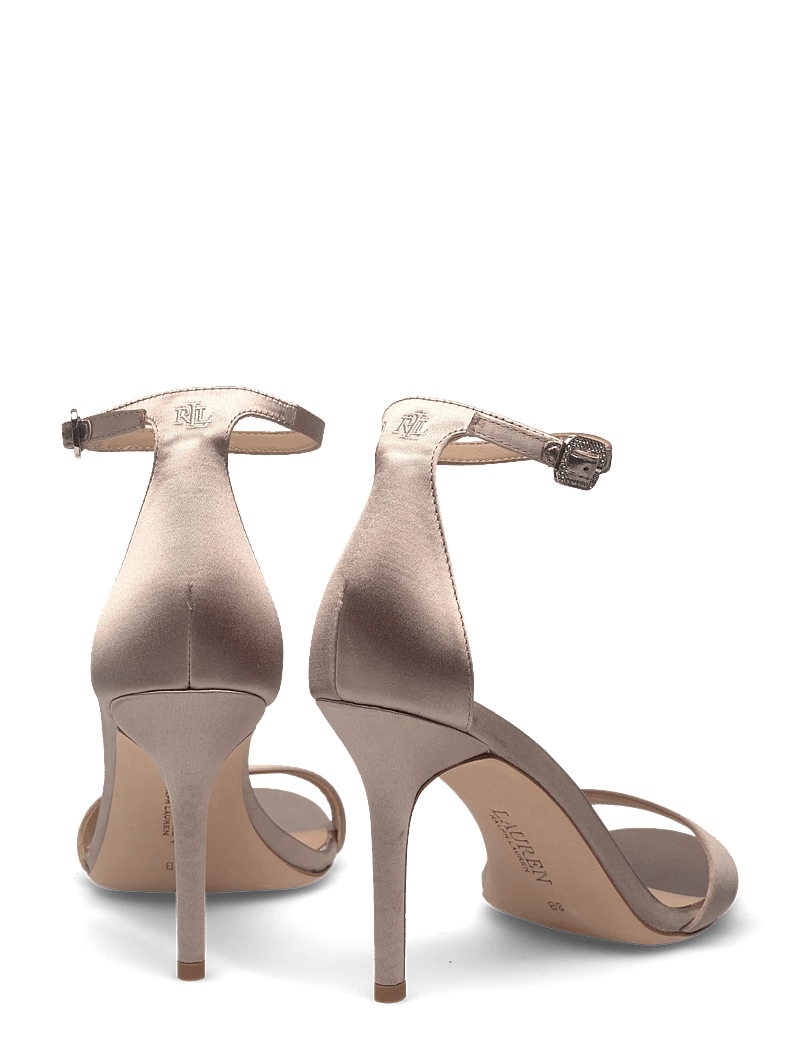 Lauren Ralph Lauren - Allie Pavé-Buckle Satin Sandal - lahtised kontsakingad - taupe brown - 4
