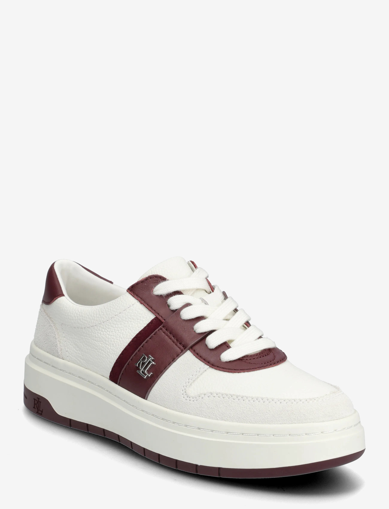 Lauren Ralph Lauren - Harlie Two-Tone Leather & Suede Sneaker - konfirmation - snw wht/bianco/da - 0