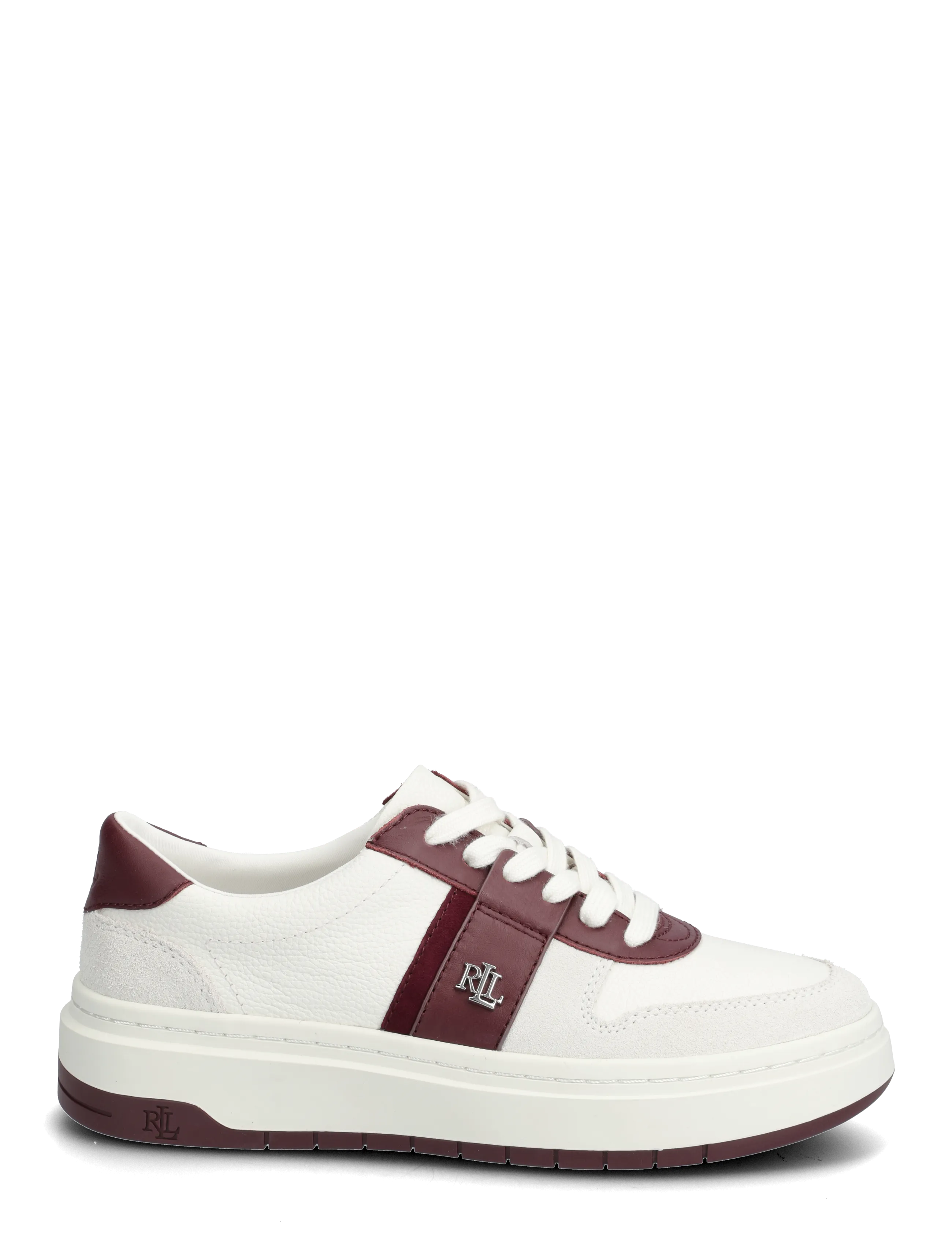 Lauren Ralph Lauren - Harlie Two-Tone Leather & Suede Sneaker - confirmation - snw wht/bianco/da - 1