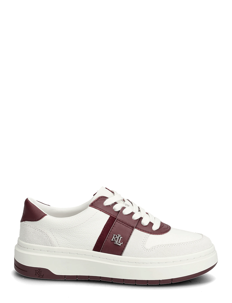 Lauren Ralph Lauren - Harlie Two-Tone Leather & Suede Sneaker - confirmation - snw wht/bianco/da - 1