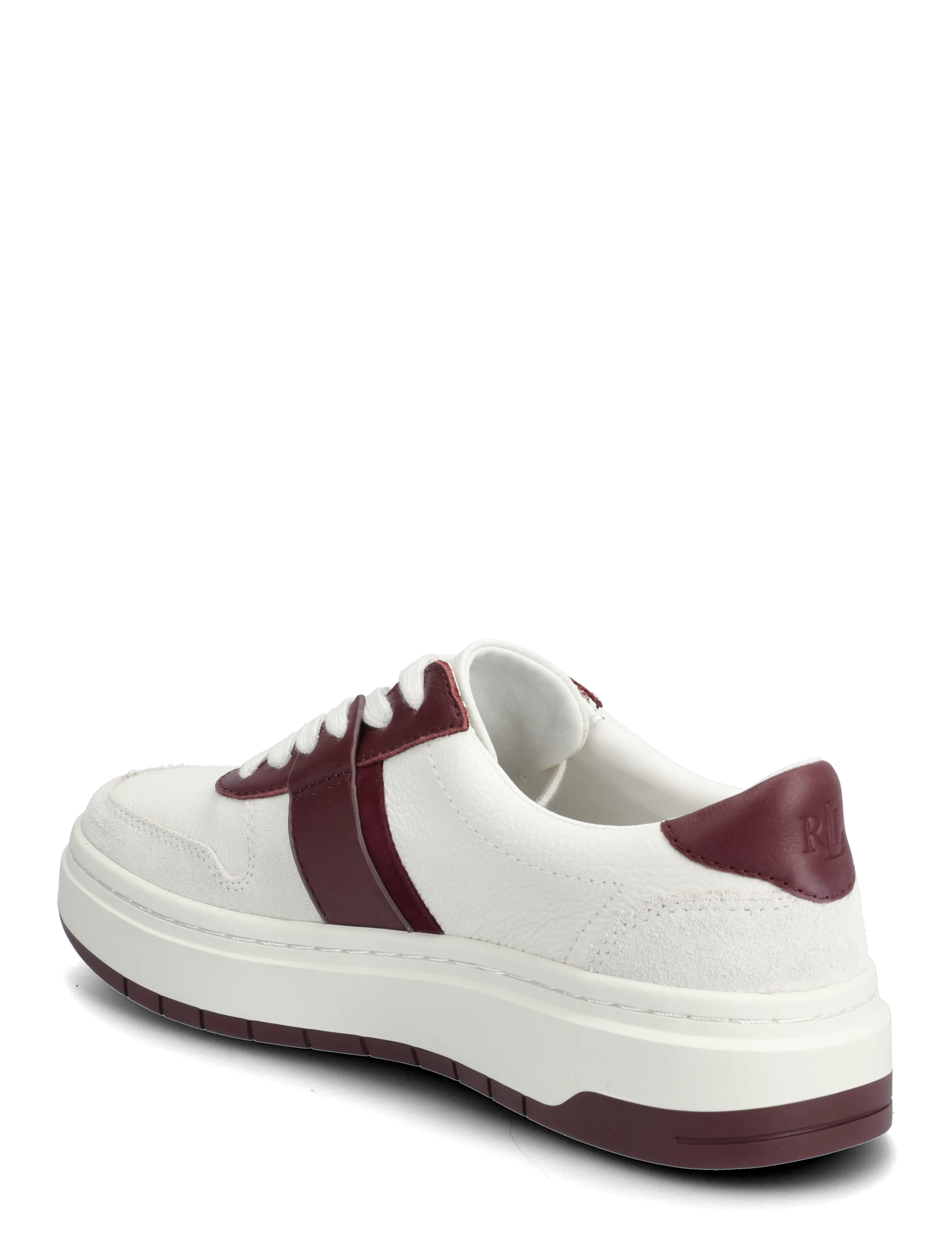 Lauren Ralph Lauren - Harlie Two-Tone Leather & Suede Sneaker - confirmation - snw wht/bianco/da - 2