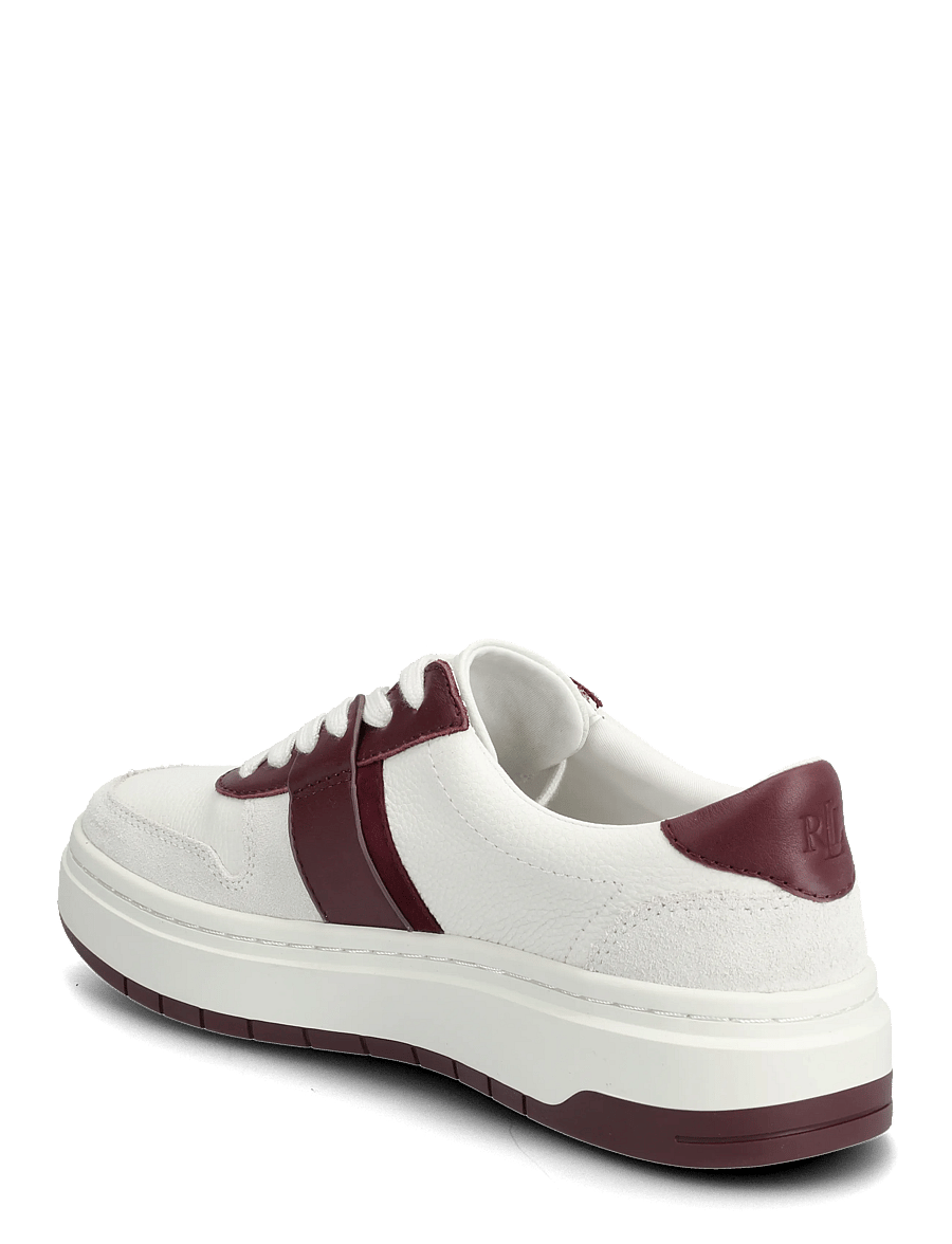 Lauren Ralph Lauren - Harlie Two-Tone Leather & Suede Sneaker - confirmation - snw wht/bianco/da - 2