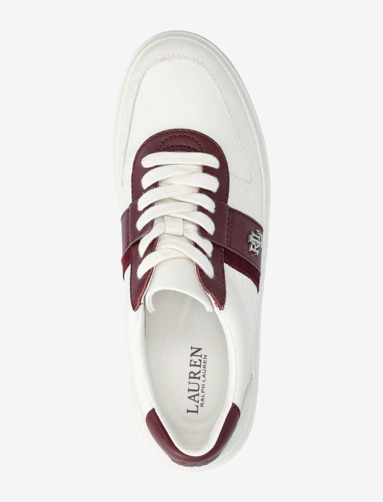 Lauren Ralph Lauren - Harlie Two-Tone Leather & Suede Sneaker - konfirmation - snw wht/bianco/da - 3