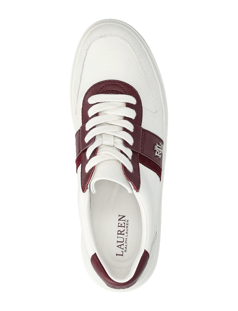 Lauren Ralph Lauren - Harlie Two-Tone Leather & Suede Sneaker - confirmation - snw wht/bianco/da - 3