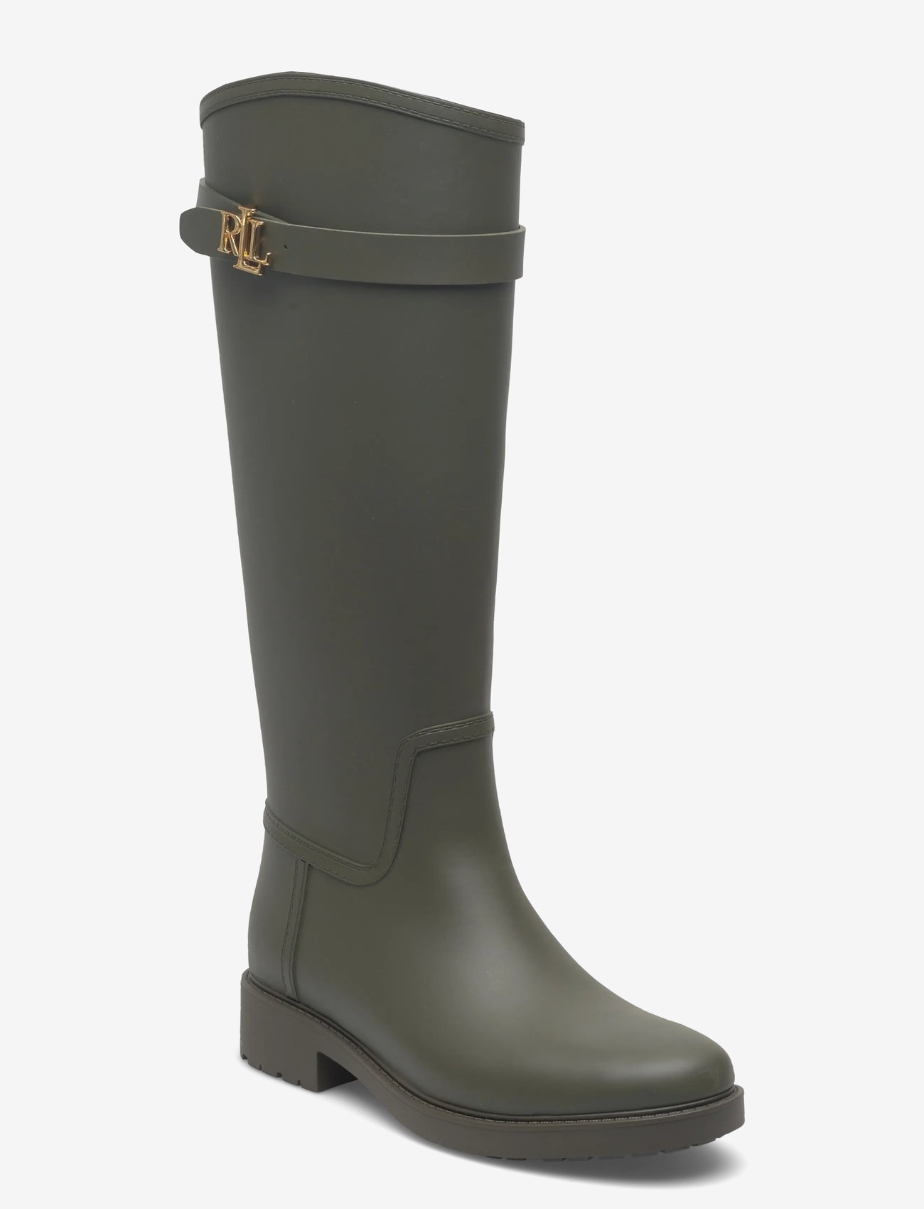 Lauren Ralph Lauren - Portiah Rubber Tall Rain Boot - boots - dark olive - 0