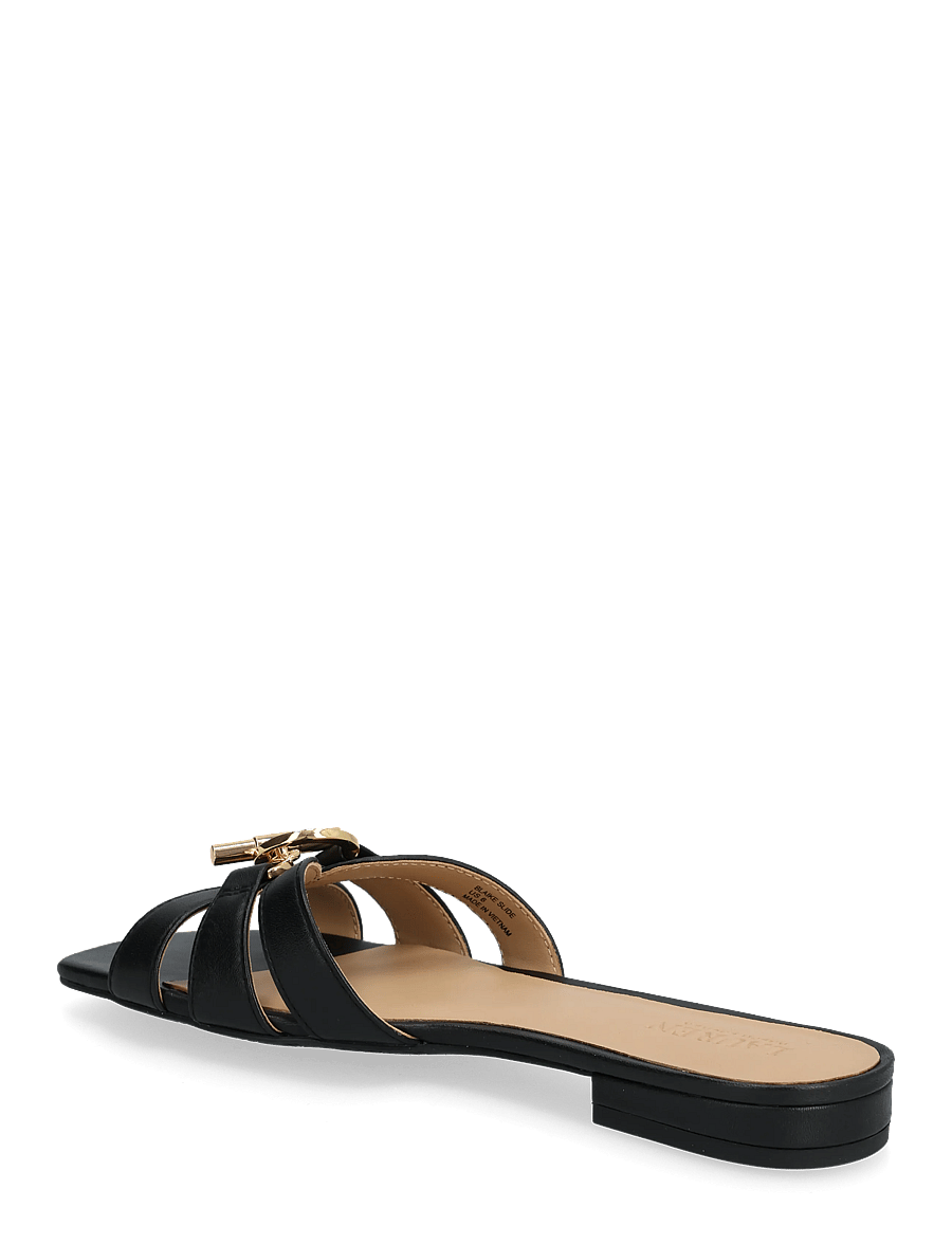 Lauren Ralph Lauren - Blaike Nappa Leather Slide Sandal - flache sandalen - black - 2