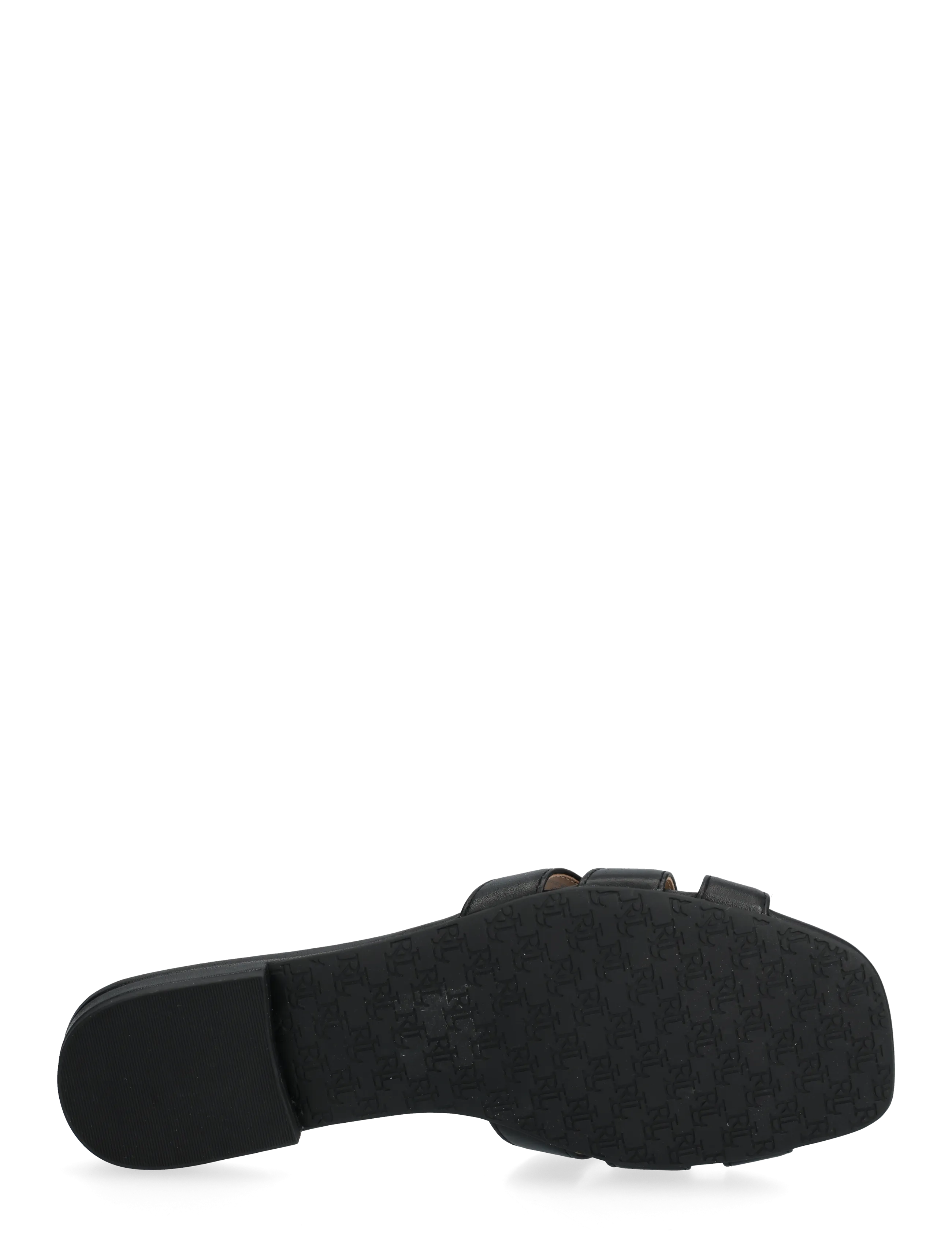 Lauren Ralph Lauren - Blaike Nappa Leather Slide Sandal - flat sandals - black - 4