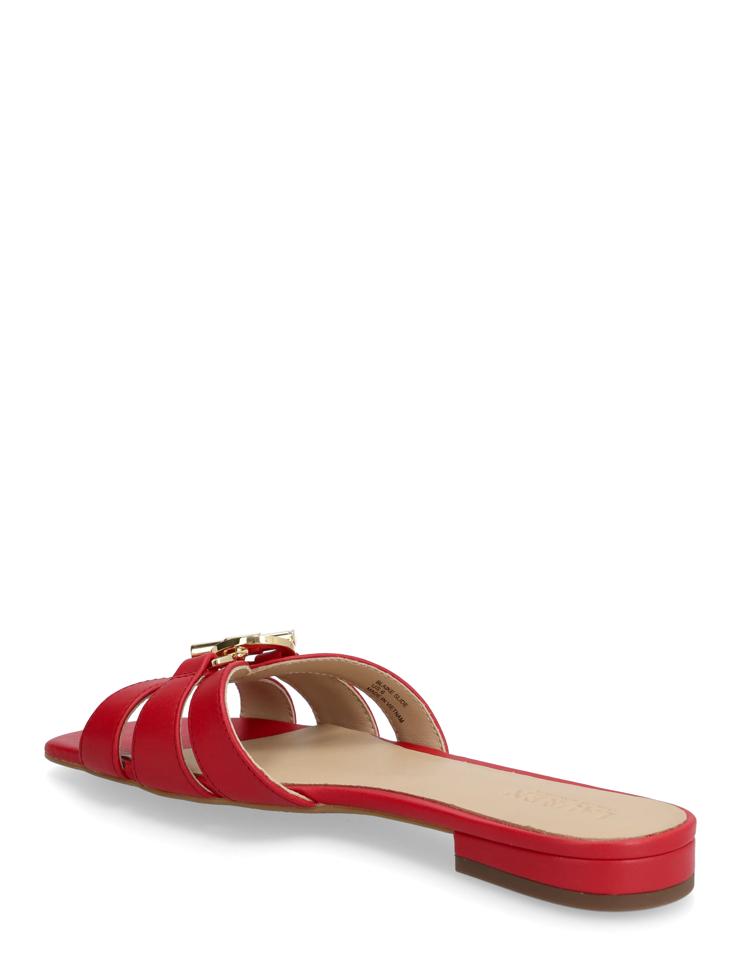 Lauren Ralph Lauren - Blaike Nappa Leather Slide Sandal - flade sandaler - festive red - 2