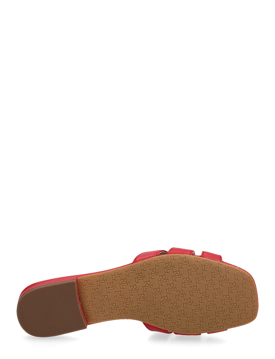 Lauren Ralph Lauren - Blaike Nappa Leather Slide Sandal - flade sandaler - festive red - 4