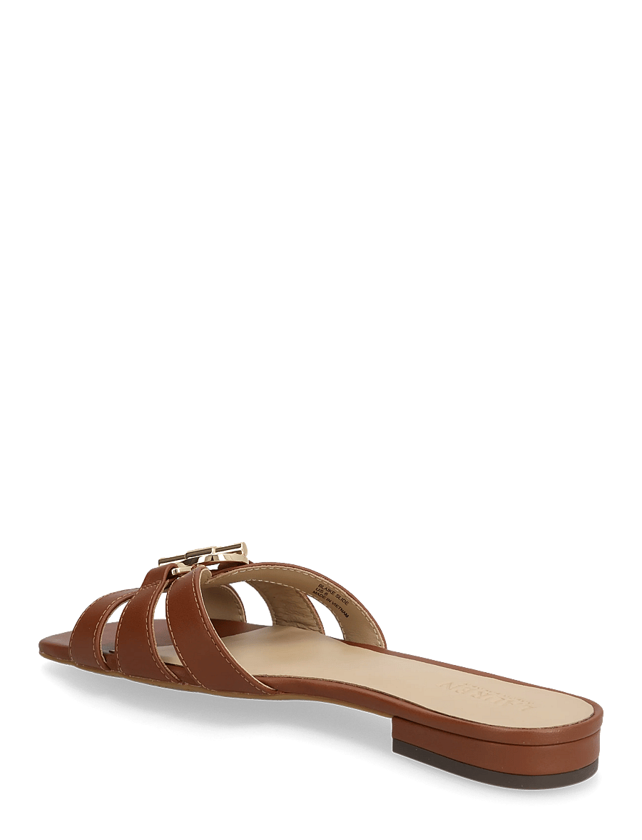 Lauren Ralph Lauren - Blaike Nappa Leather Slide Sandal - flade sandaler - lauren tan - 2