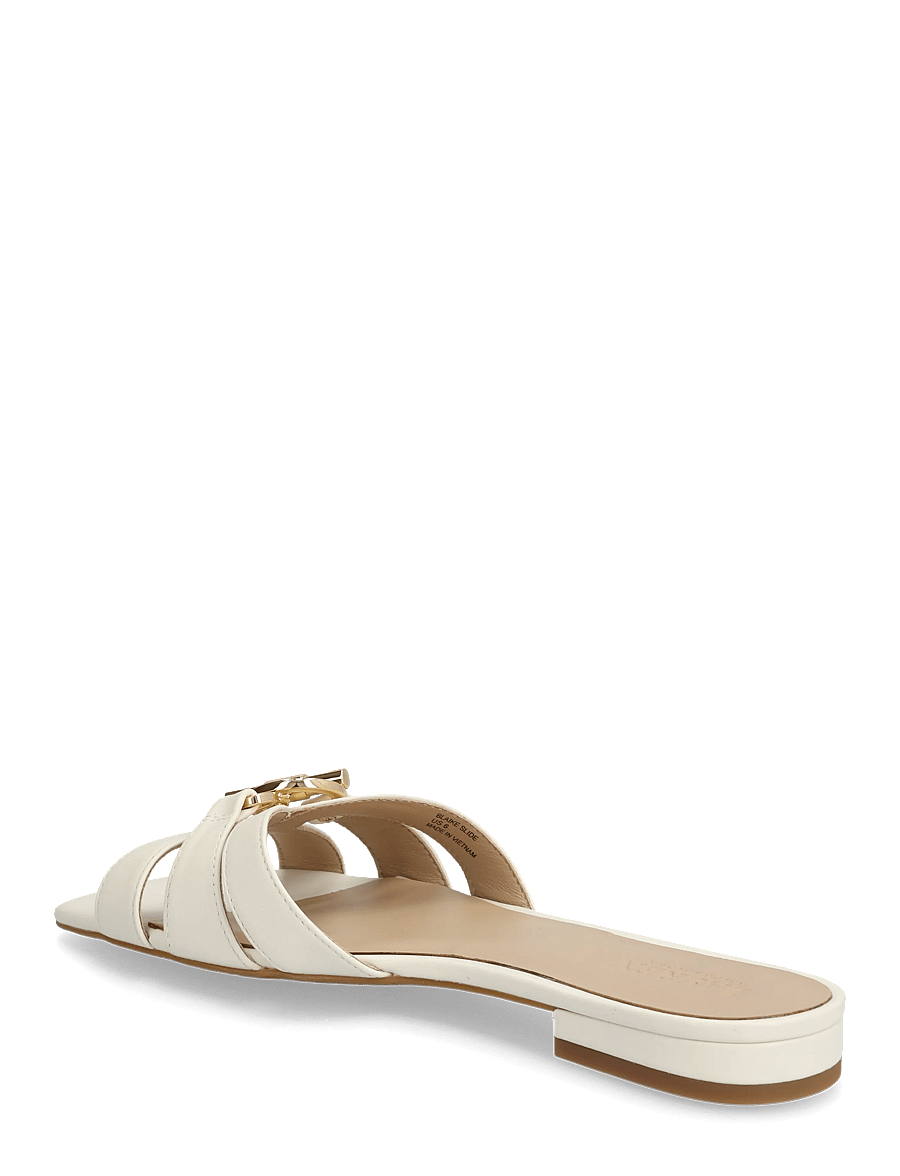 Lauren Ralph Lauren - Blaike Nappa Leather Slide Sandal - flade sandaler - soft white - 2