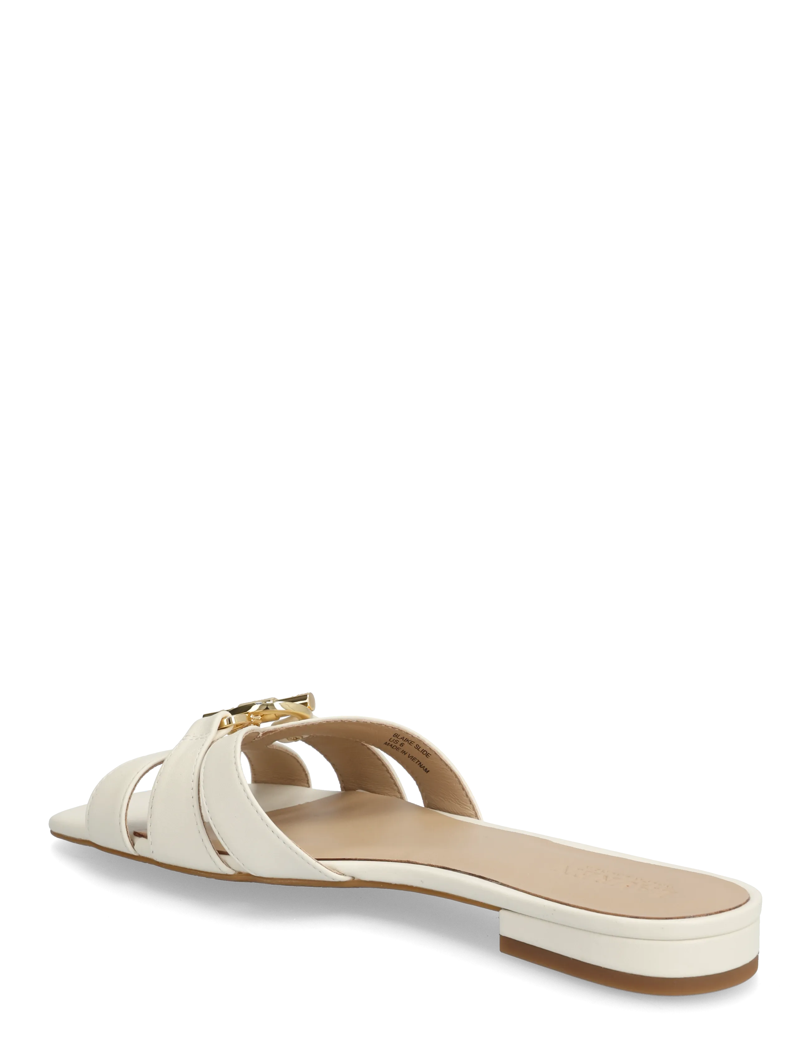 Lauren Ralph Lauren - Blaike Nappa Leather Slide Sandal - flade sandaler - soft white - 2