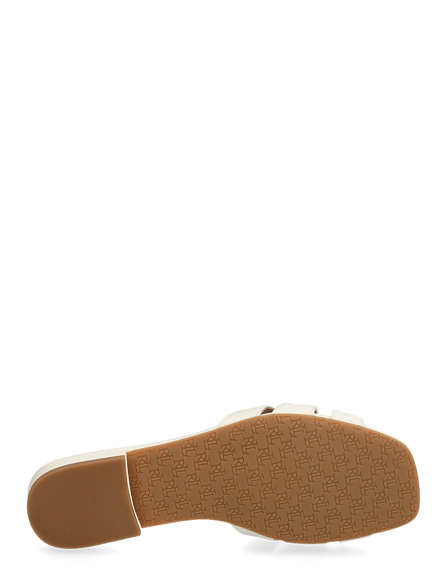 Lauren Ralph Lauren - Blaike Nappa Leather Slide Sandal - flade sandaler - soft white - 4
