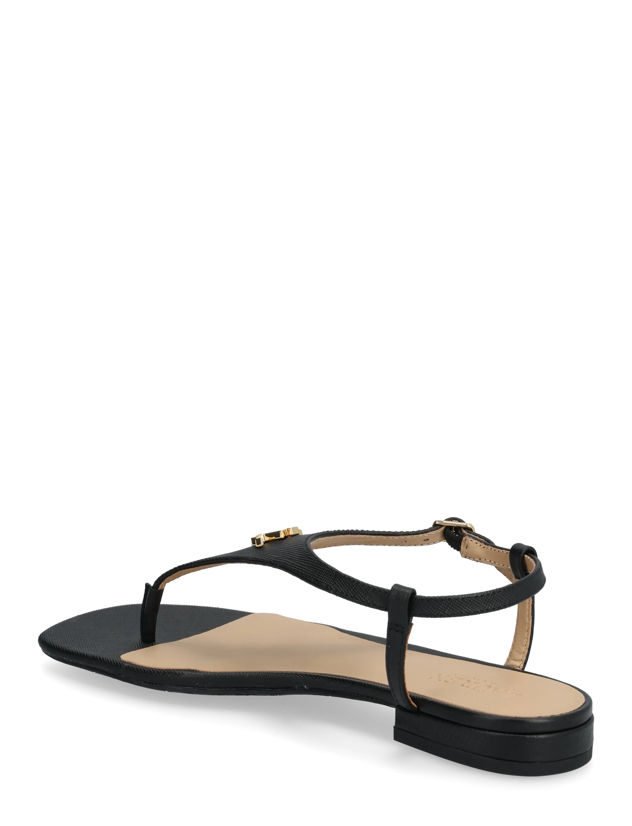 Lauren Ralph Lauren - Everley II Crosshatch Leather Sandal - matalat sandaalit - black - 2