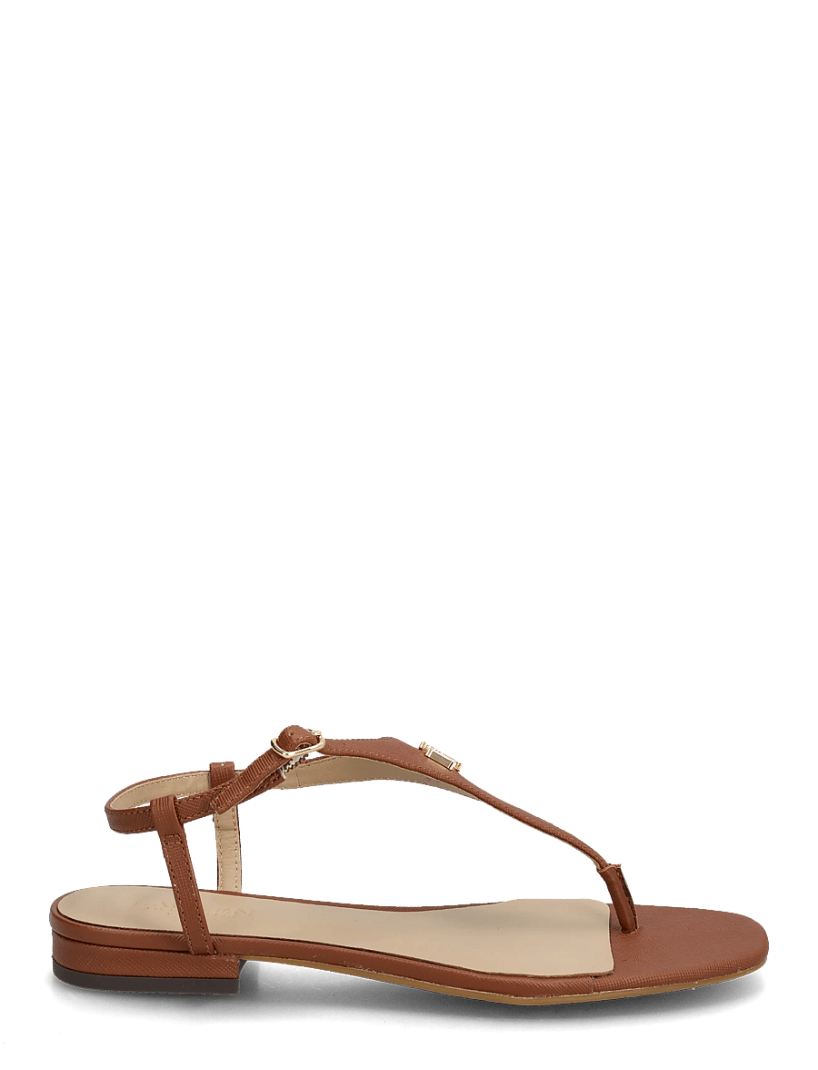Lauren Ralph Lauren - Everley II Crosshatch Leather Sandal - madalad sandaalid - lauren tan - 1