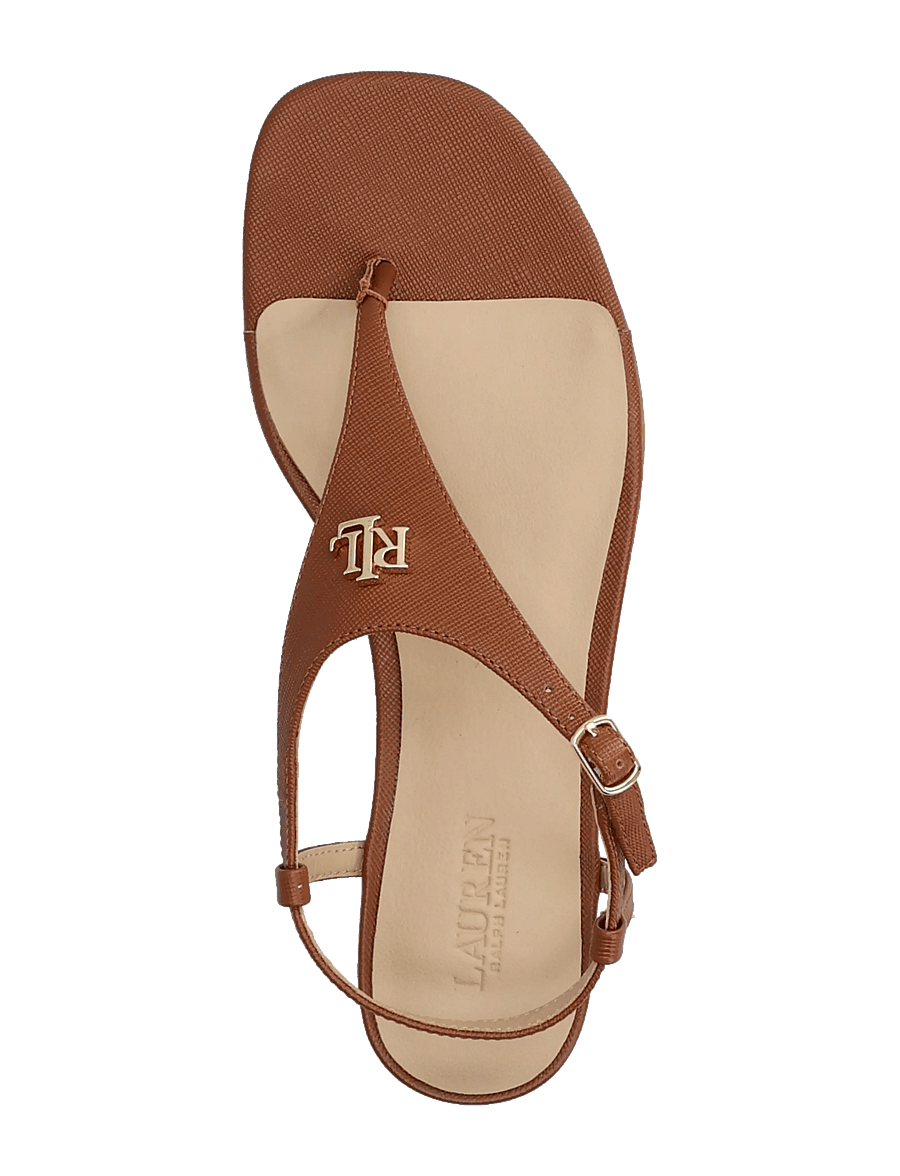 Lauren Ralph Lauren - Everley II Crosshatch Leather Sandal - madalad sandaalid - lauren tan - 3