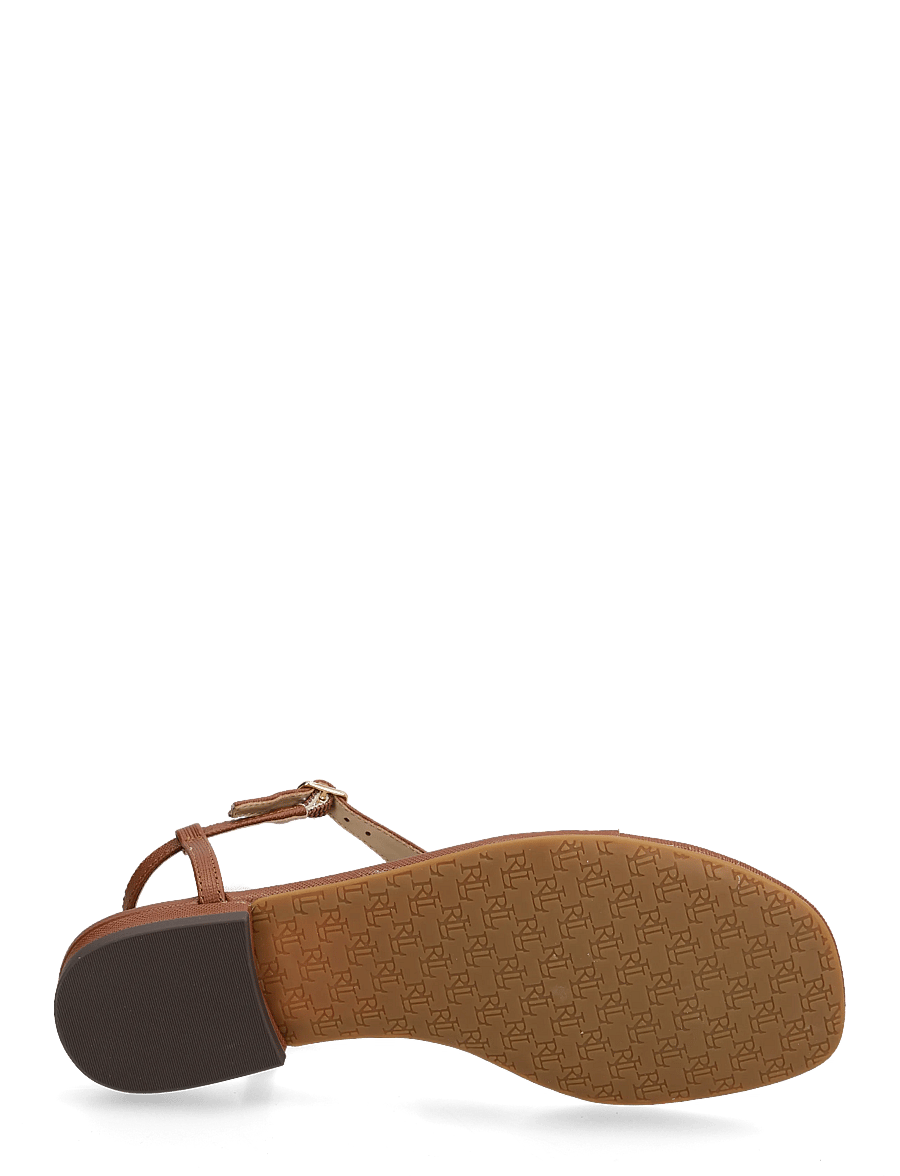 Lauren Ralph Lauren - Everley II Crosshatch Leather Sandal - madalad sandaalid - lauren tan - 4