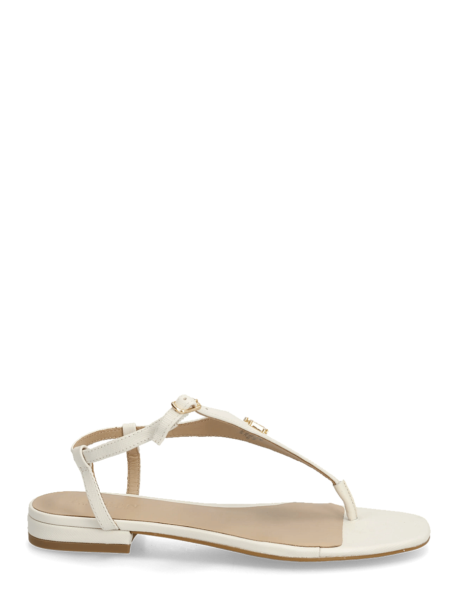 Lauren Ralph Lauren - Everley II Crosshatch Leather Sandal - madalad sandaalid - soft white - 1