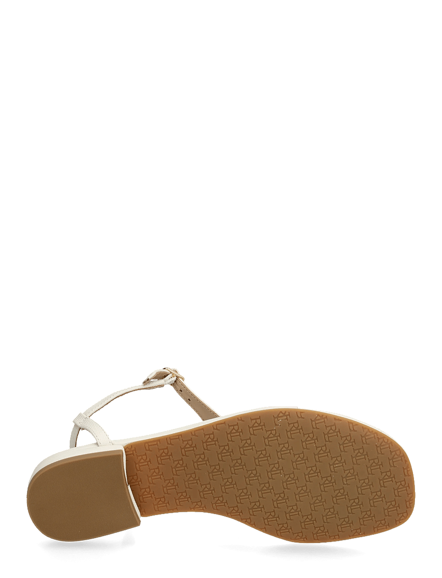 Lauren Ralph Lauren - Everley II Crosshatch Leather Sandal - madalad sandaalid - soft white - 4