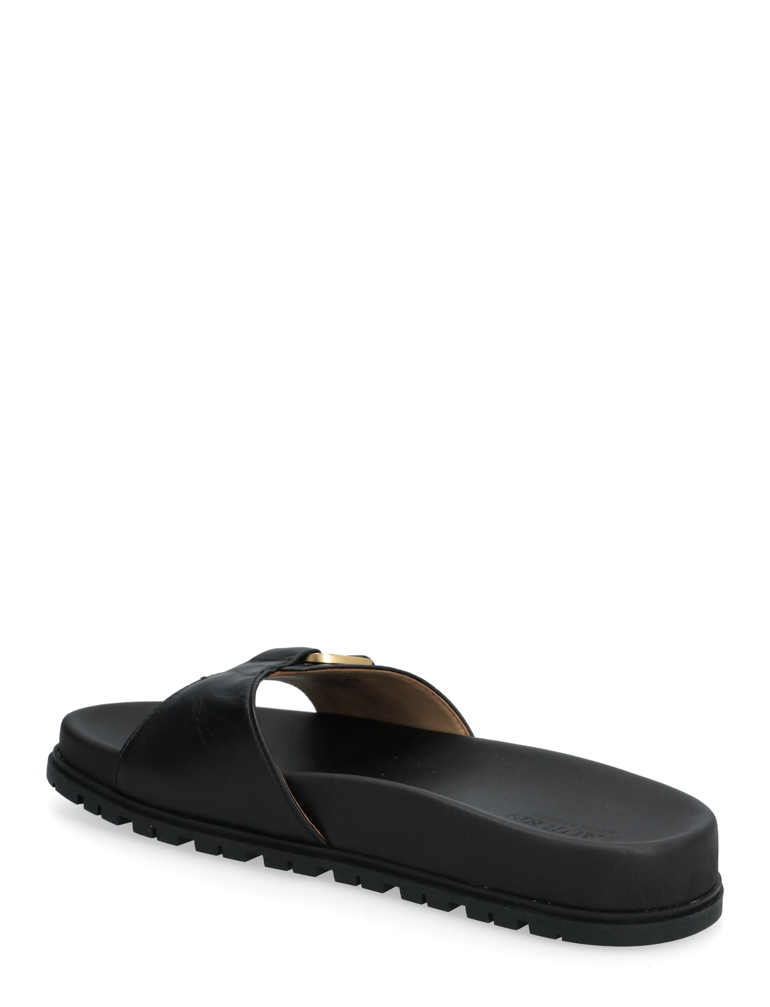 Lauren Ralph Lauren - Tasha Leather Slide Sandal - flade sandaler - black - 2