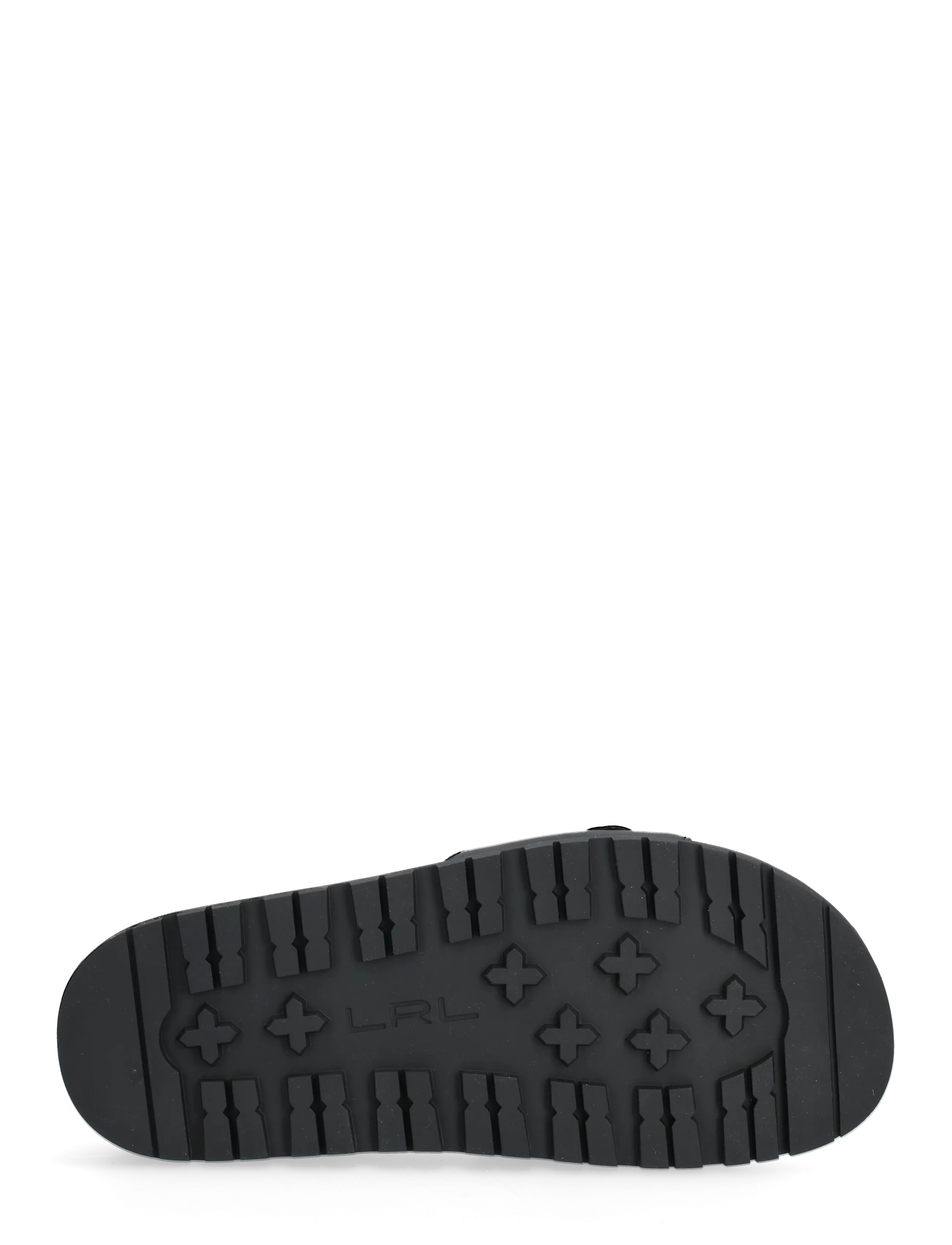 Lauren Ralph Lauren - Tasha Leather Slide Sandal - flade sandaler - black - 4