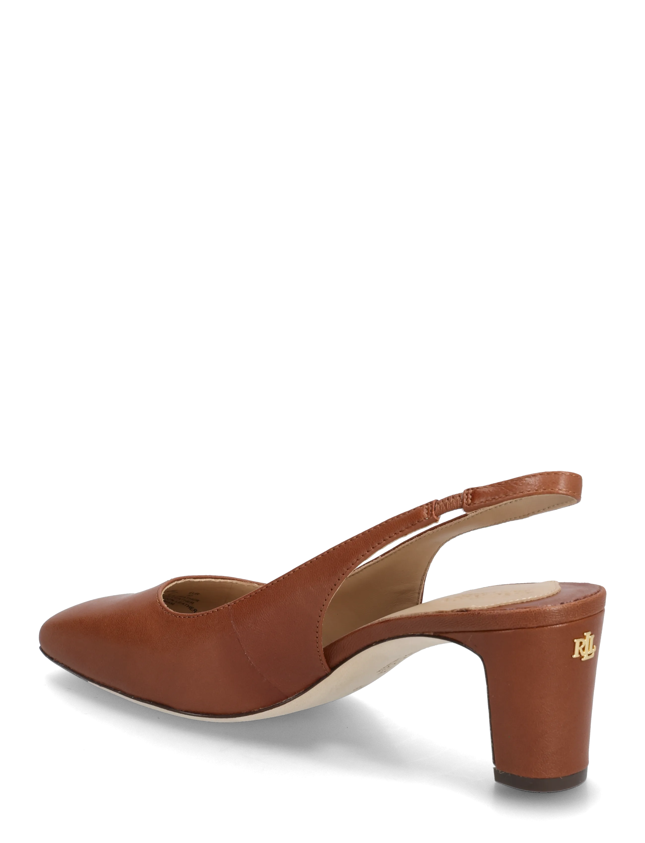 Lauren Ralph Lauren - Klaire Leather Slingback Pump - aukštakulnės basutės atviru kulnu - lauren tan - 2