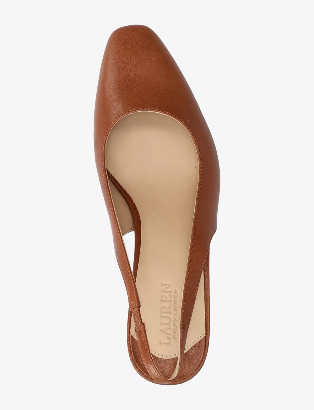 Lauren Ralph Lauren - Klaire Leather Slingback Pump - slingbacks med hæle - lauren tan - 3