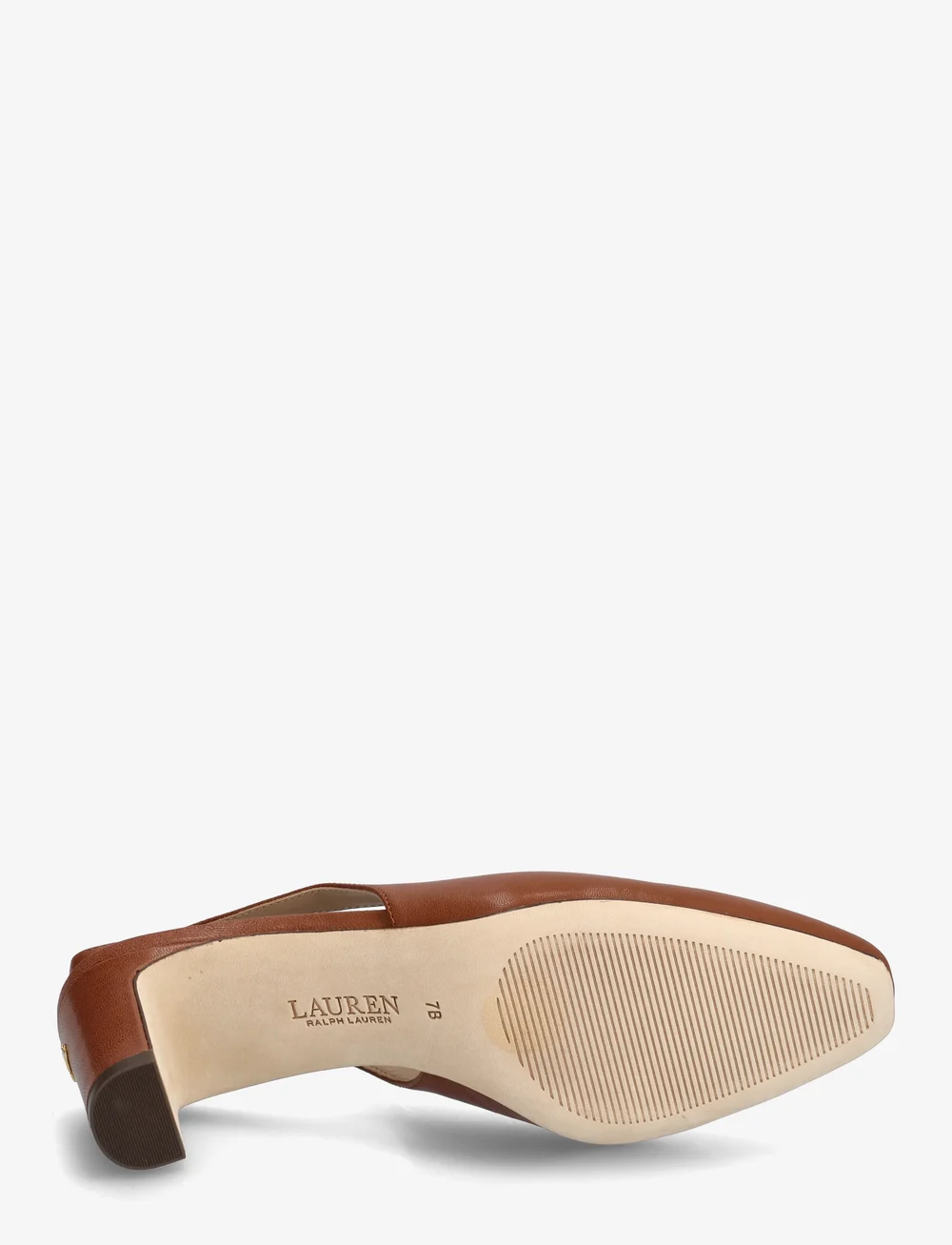 Lauren Ralph Lauren - Klaire Leather Slingback Pump - slingbacks med hæle - lauren tan - 4