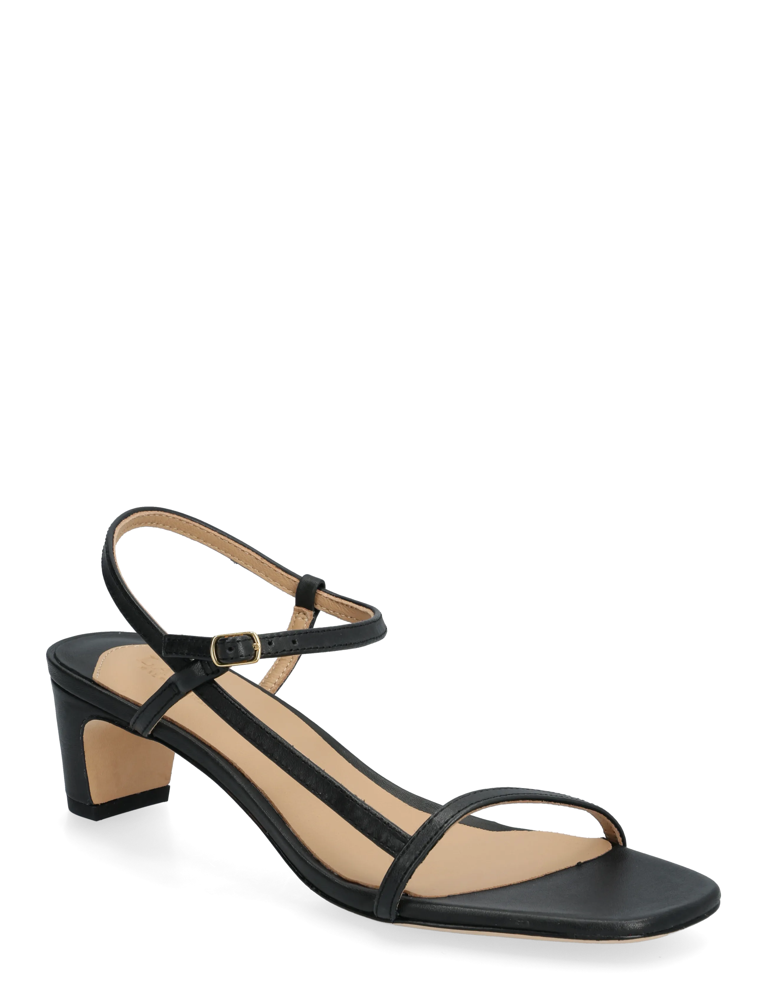 Lauren Ralph Lauren Lainee Mid-Heel Nappa Leather Sandal - Sko - BLACK / black