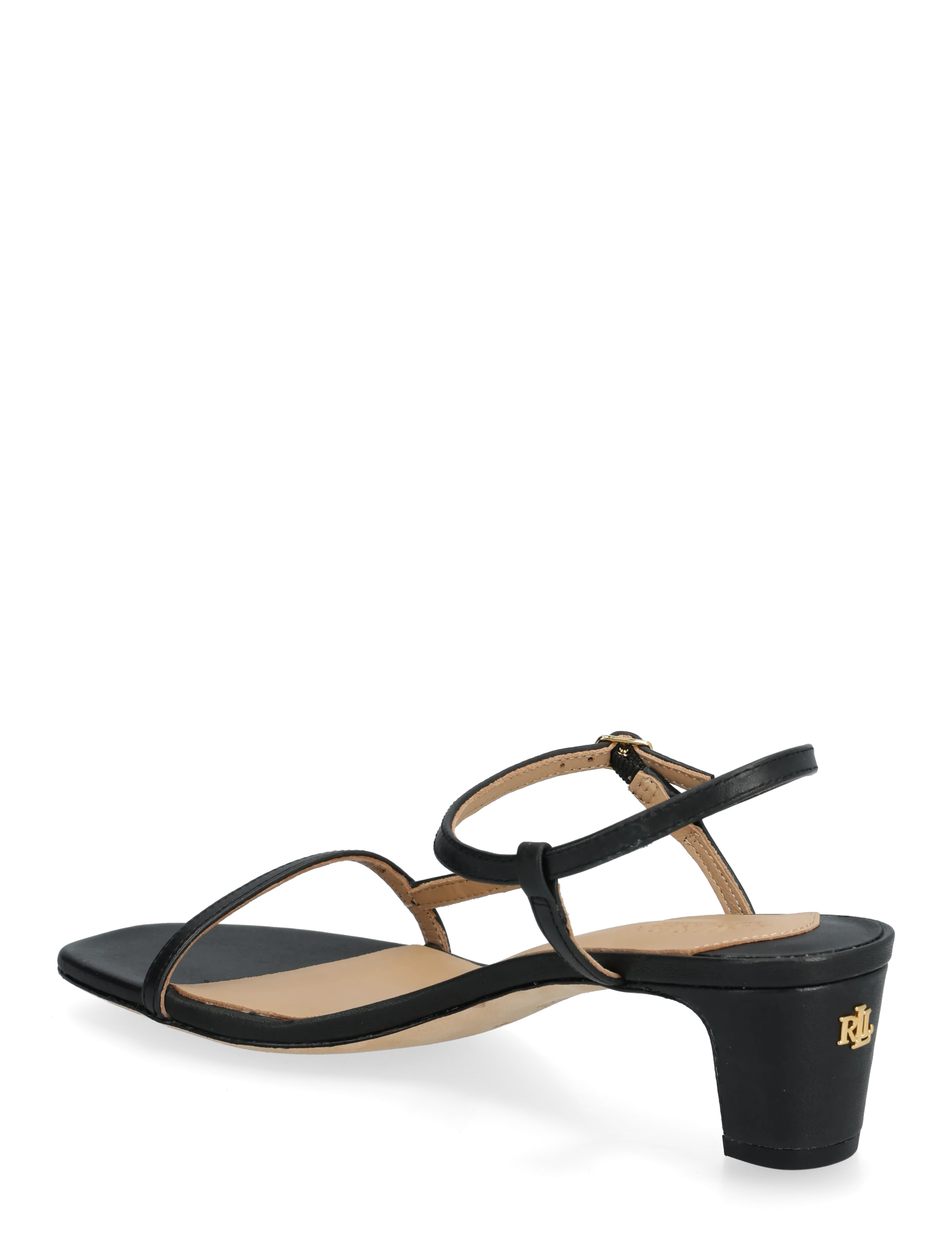 Lauren Ralph Lauren - Lainee Mid-Heel Nappa Leather Sandal - sandaler med hæl - black - 1