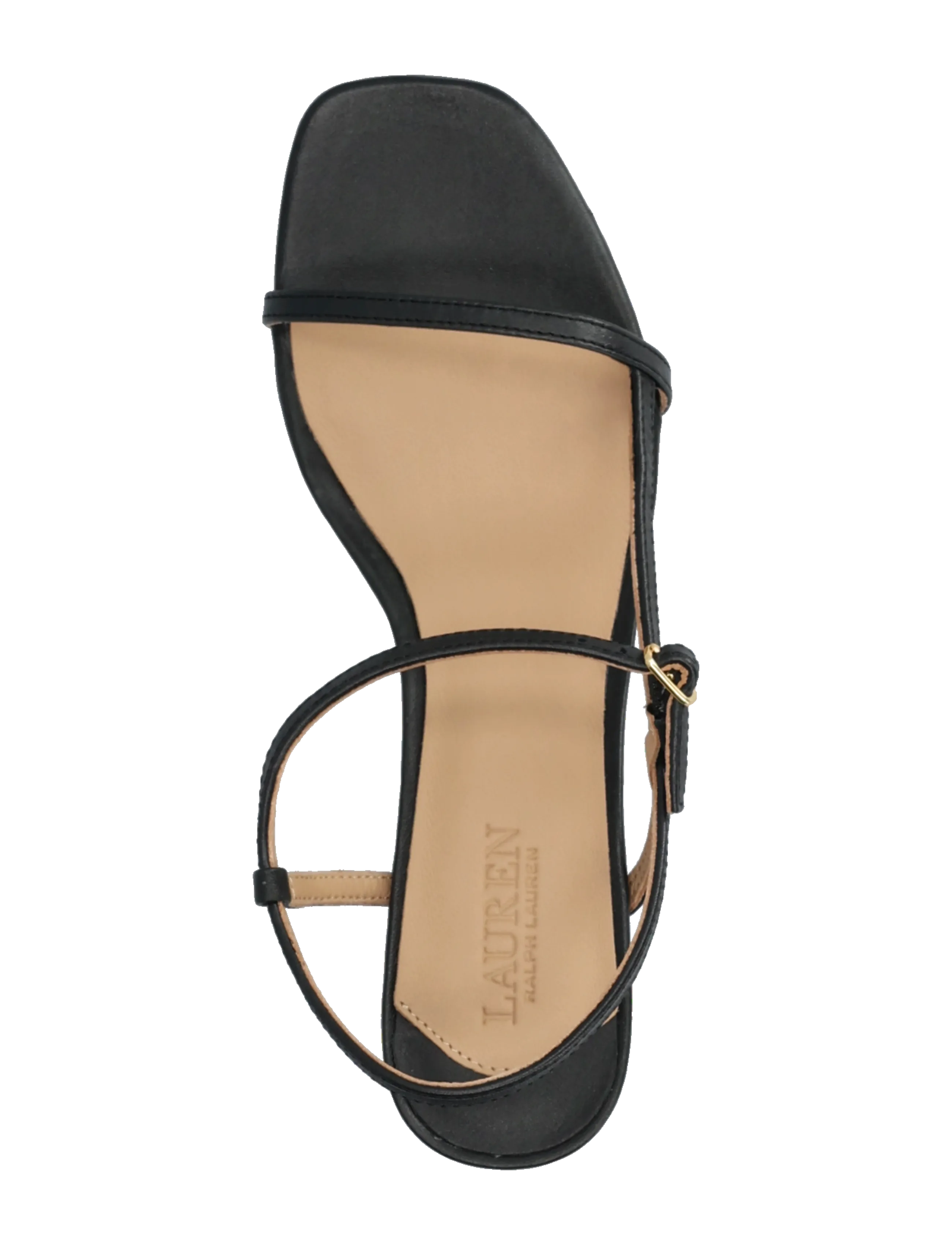 Lauren Ralph Lauren - Lainee Mid-Heel Nappa Leather Sandal - sandaler med hæl - black - 3