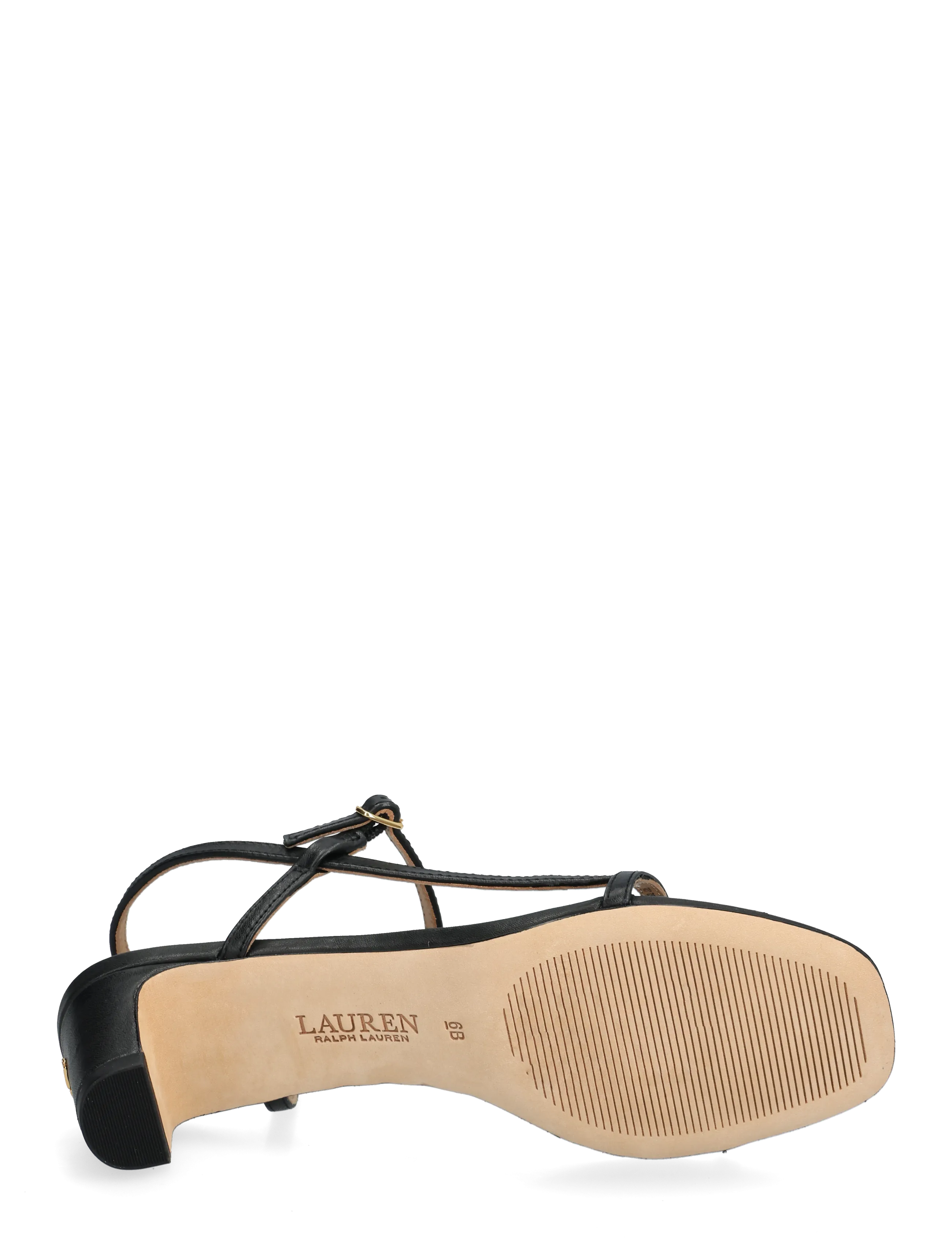 Lauren Ralph Lauren - Lainee Mid-Heel Nappa Leather Sandal - sandaler med hæl - black - 4