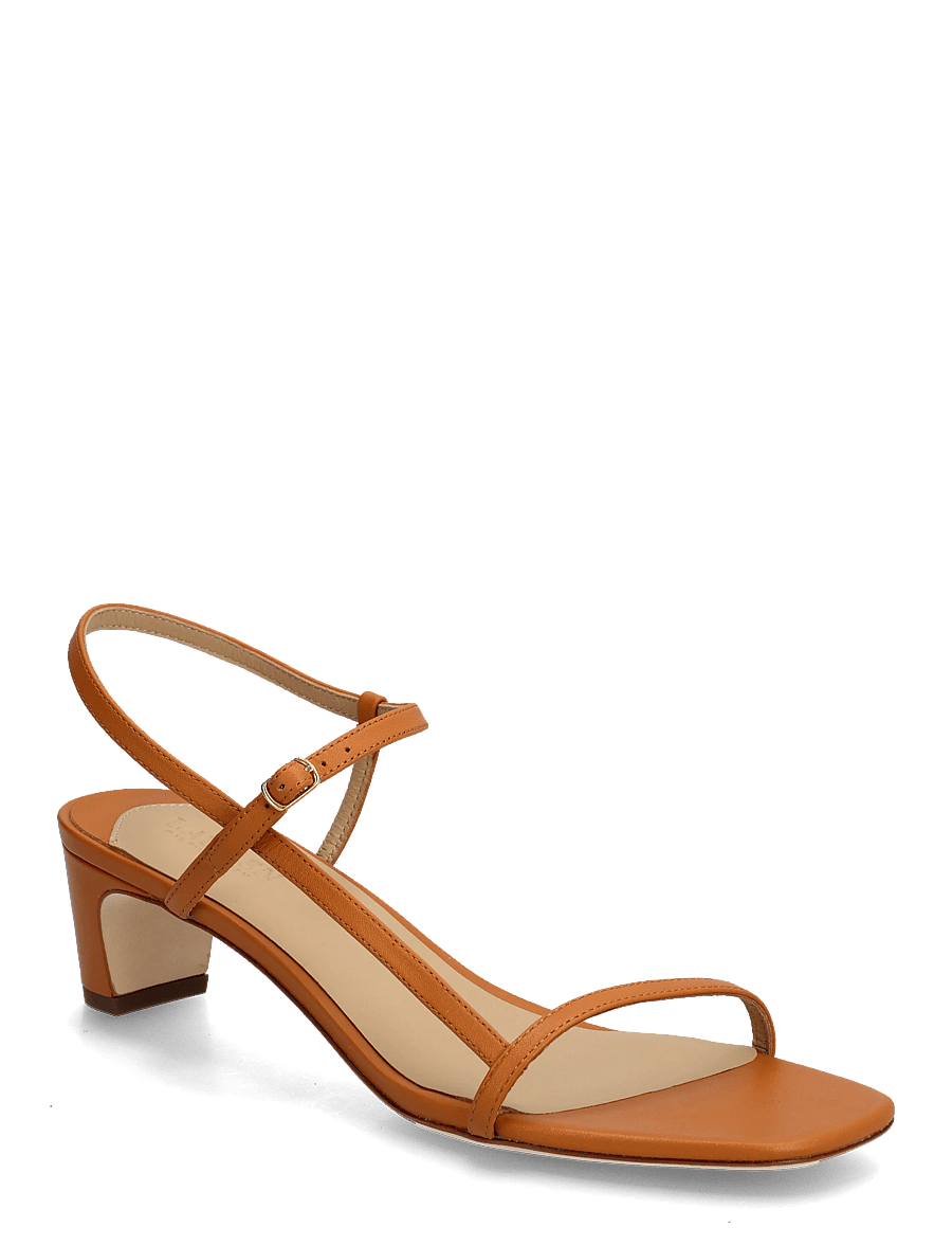 Lauren Ralph Lauren - Lainee Mid-Heel Nappa Leather Sandal - sandales à talons - classic caramel - 0