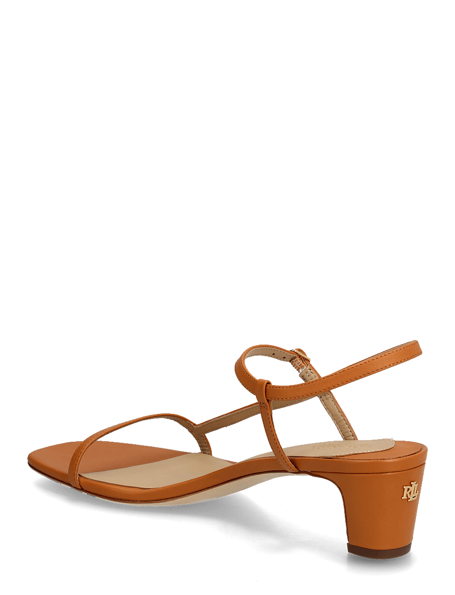 Lauren Ralph Lauren - Lainee Mid-Heel Nappa Leather Sandal - sandales à talons - classic caramel - 1