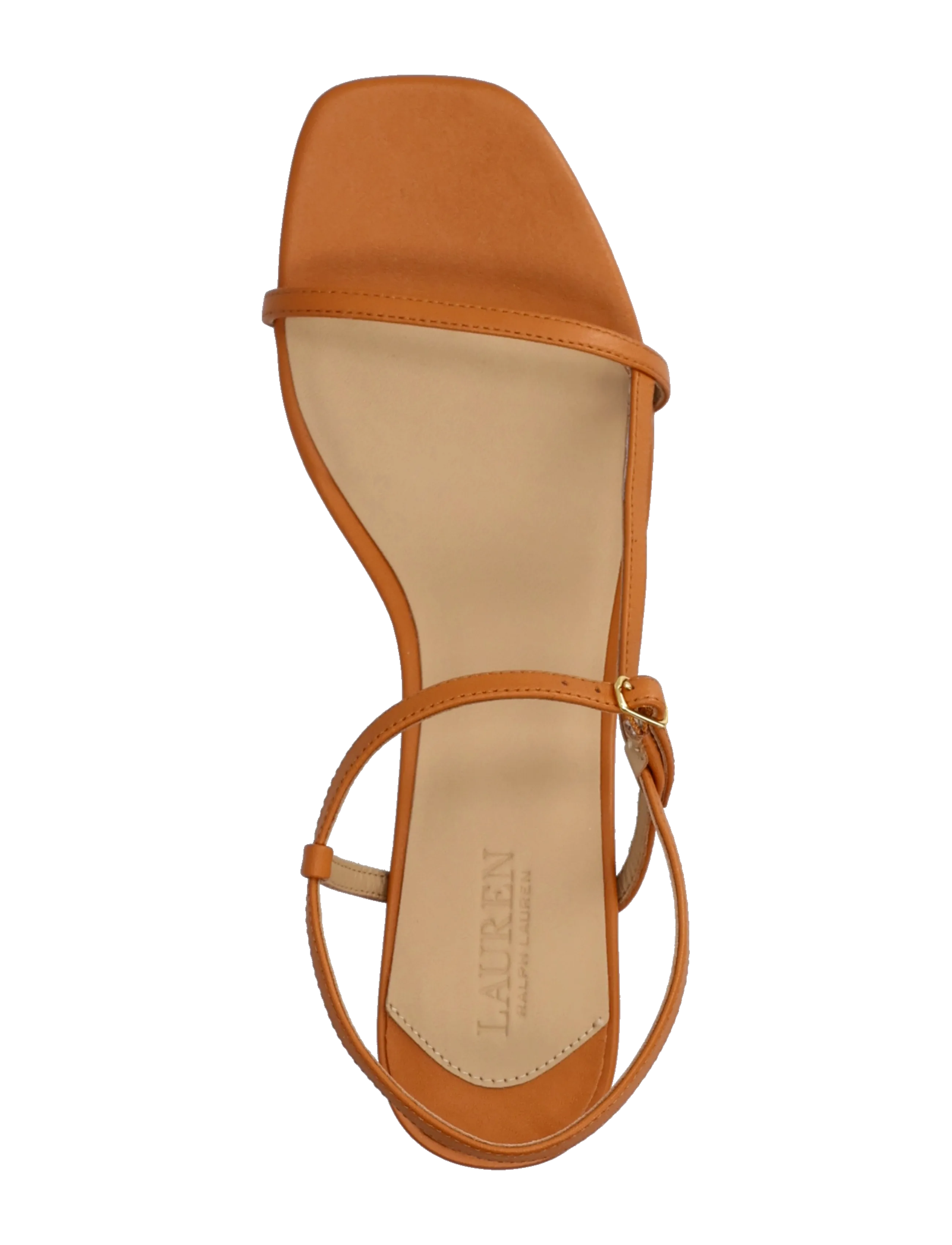 Lauren Ralph Lauren - Lainee Mid-Heel Nappa Leather Sandal - sandales à talons - classic caramel - 3
