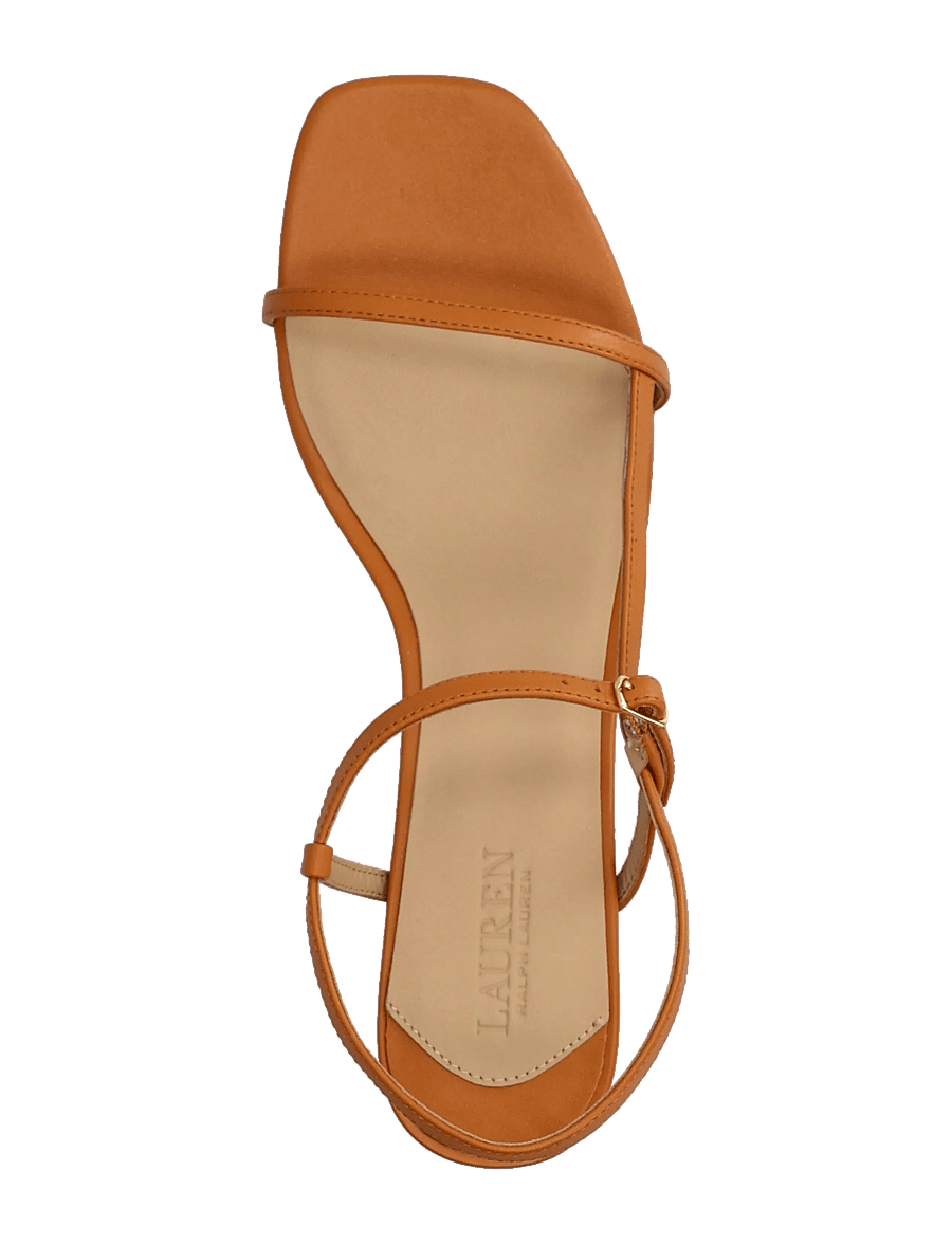 Lauren Ralph Lauren - Lainee Mid-Heel Nappa Leather Sandal - sandales à talons - classic caramel - 3