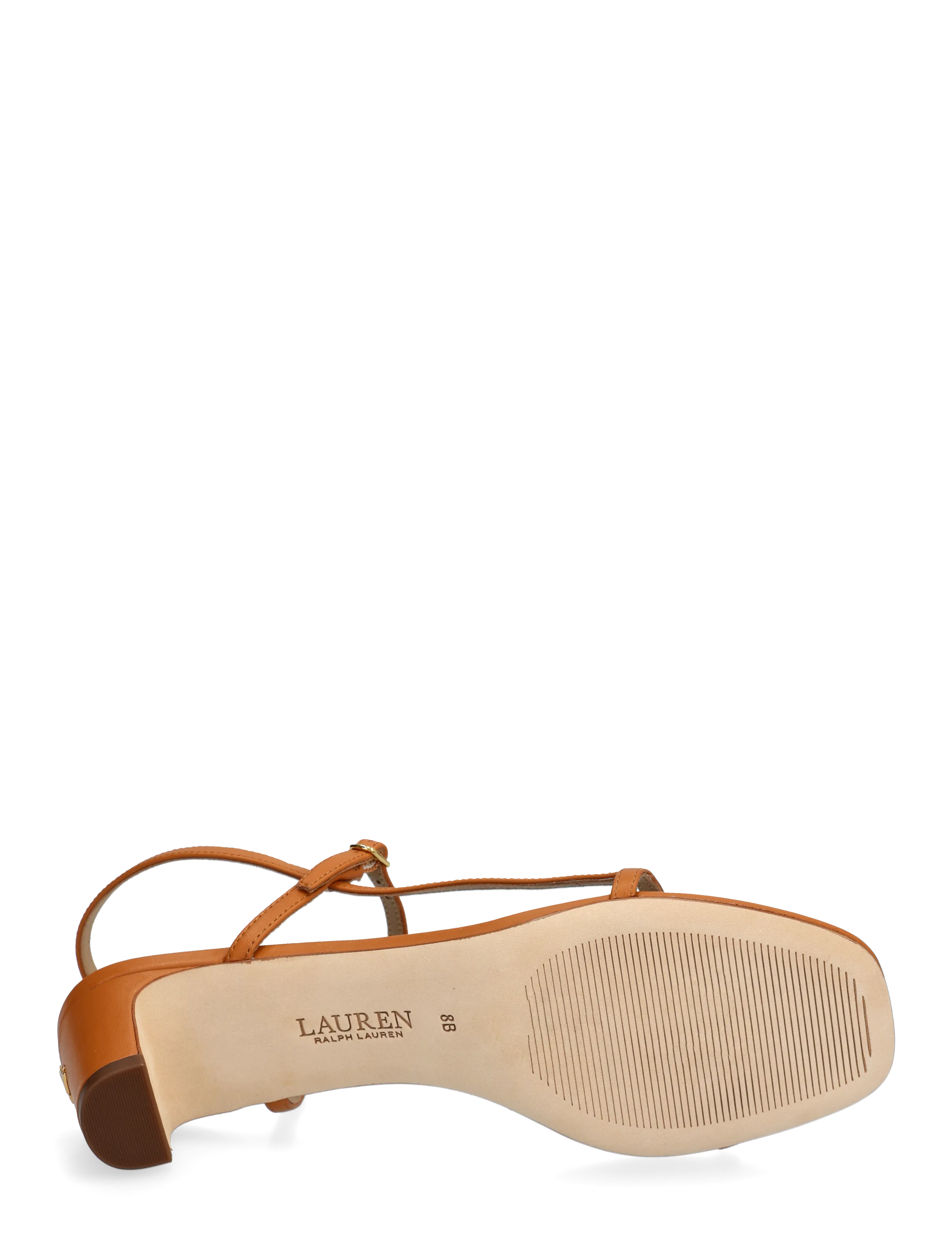 Lauren Ralph Lauren - Lainee Mid-Heel Nappa Leather Sandal - sandales à talons - classic caramel - 4