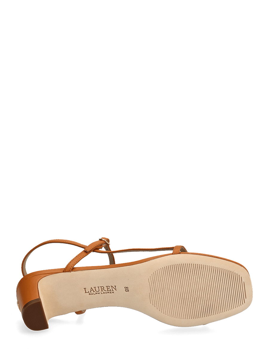 Lauren Ralph Lauren - Lainee Mid-Heel Nappa Leather Sandal - sandales à talons - classic caramel - 4