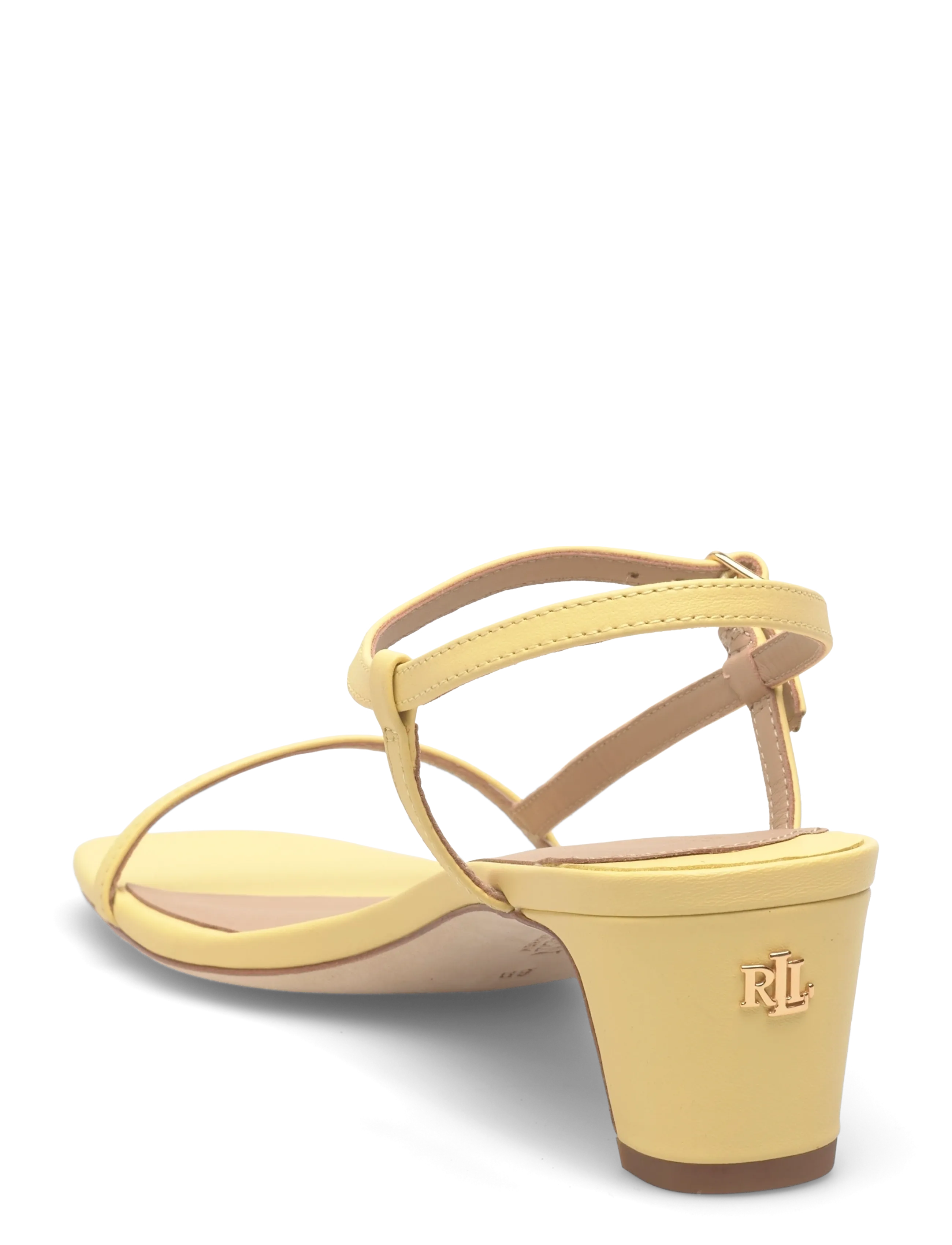 Lauren Ralph Lauren - Lainee Mid-Heel Nappa Leather Sandal - sandaler med hæl - lemon sorbet - 2