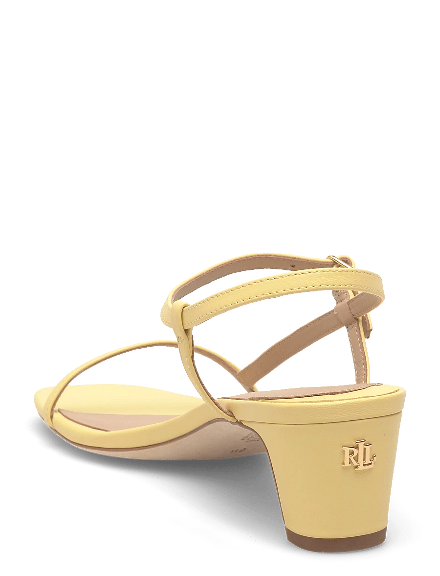 Lauren Ralph Lauren - Lainee Mid-Heel Nappa Leather Sandal - sandaler med hæl - lemon sorbet - 2