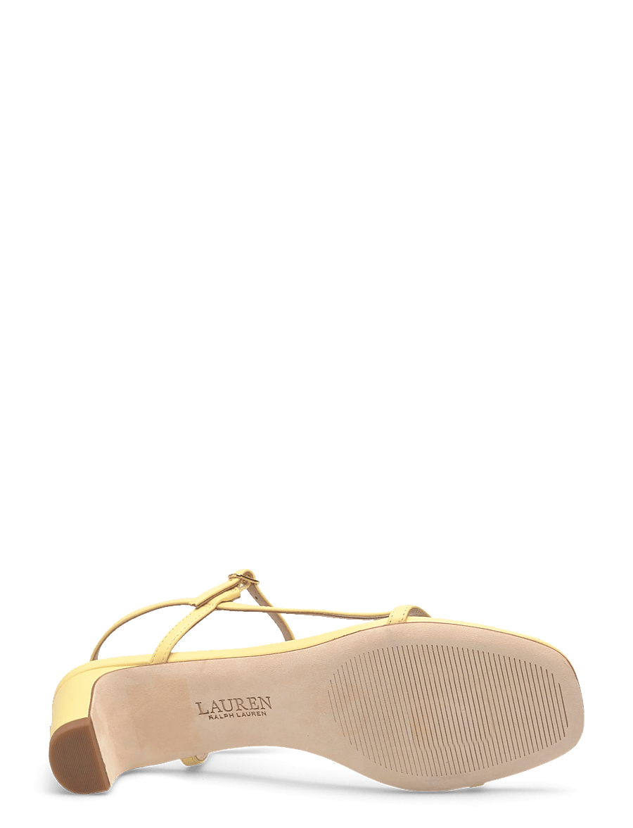 Lauren Ralph Lauren - Lainee Mid-Heel Nappa Leather Sandal - sandaler med hæl - lemon sorbet - 4