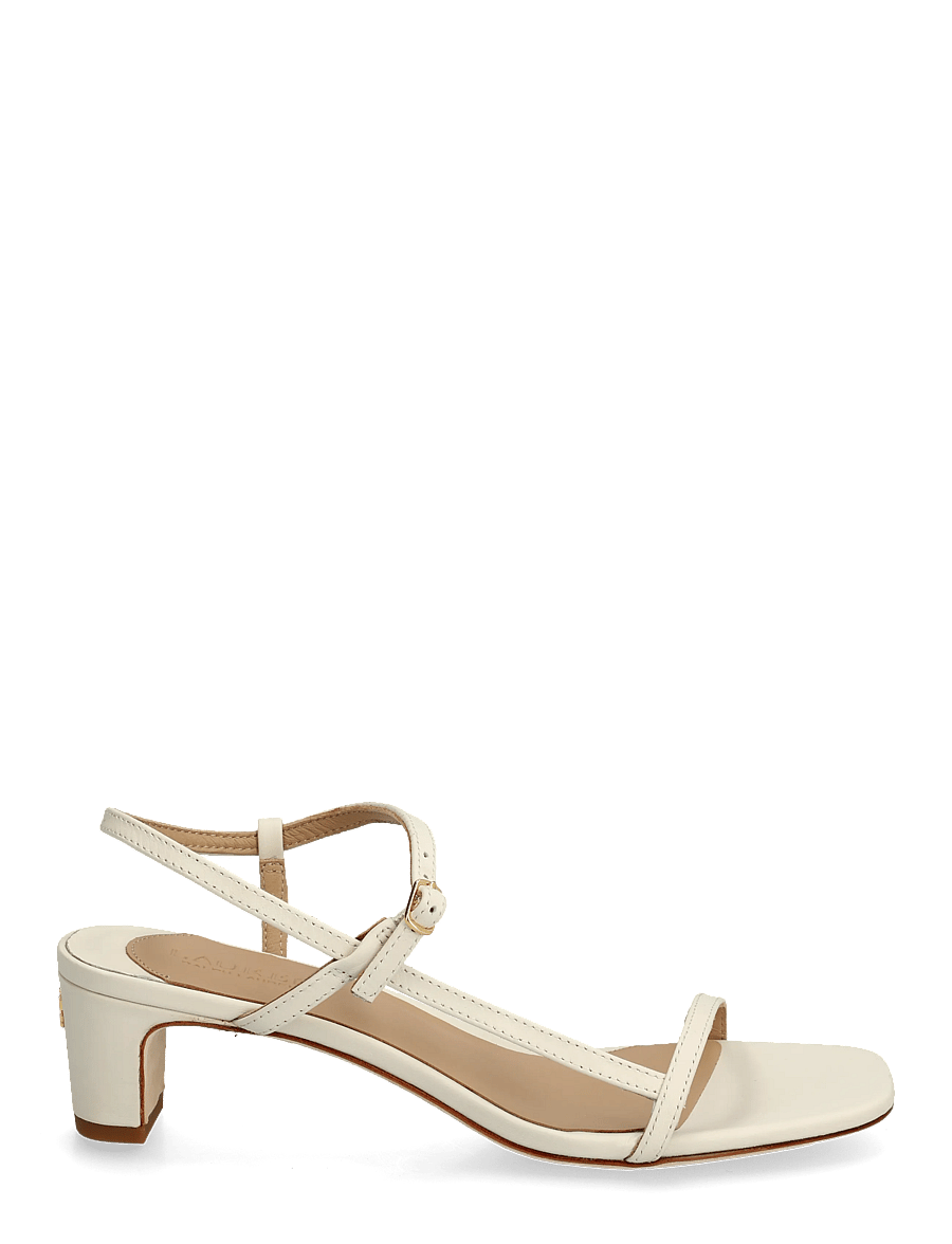 Lauren Ralph Lauren - Lainee Mid-Heel Nappa Leather Sandal - heeled sandals - soft white - 1