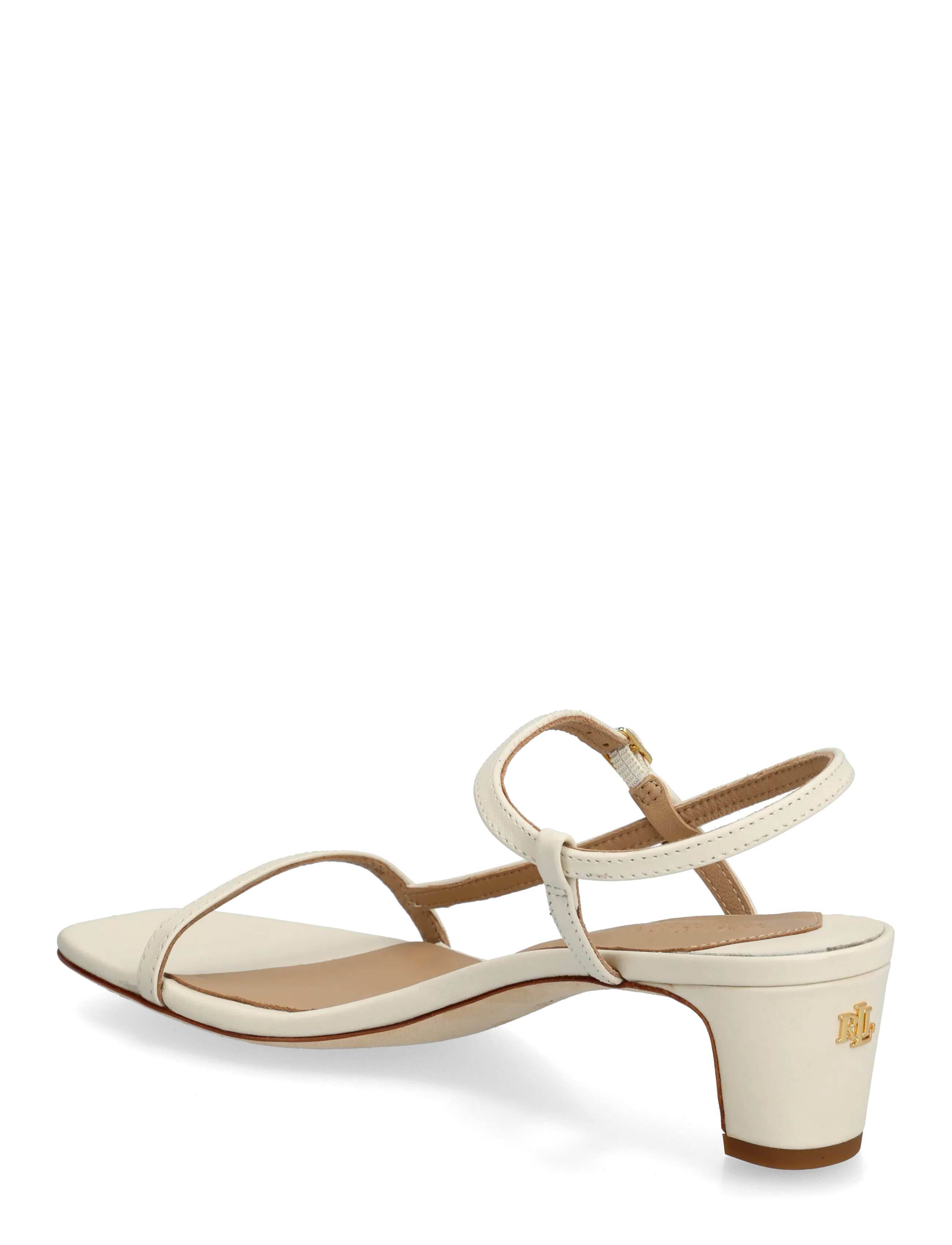 Lauren Ralph Lauren - Lainee Mid-Heel Nappa Leather Sandal - sandaler med hæl - soft white - 2