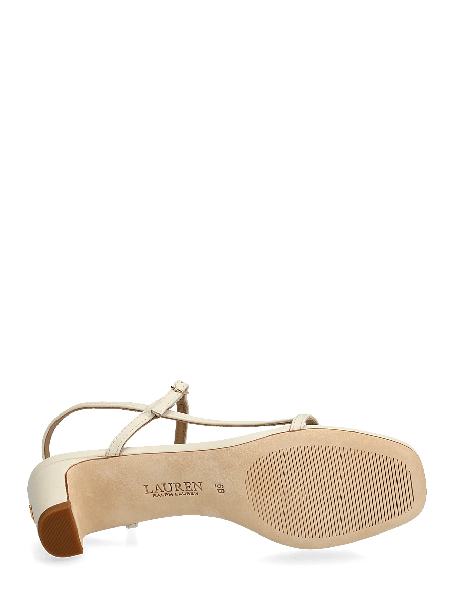Lauren Ralph Lauren - Lainee Mid-Heel Nappa Leather Sandal - heeled sandals - soft white - 4