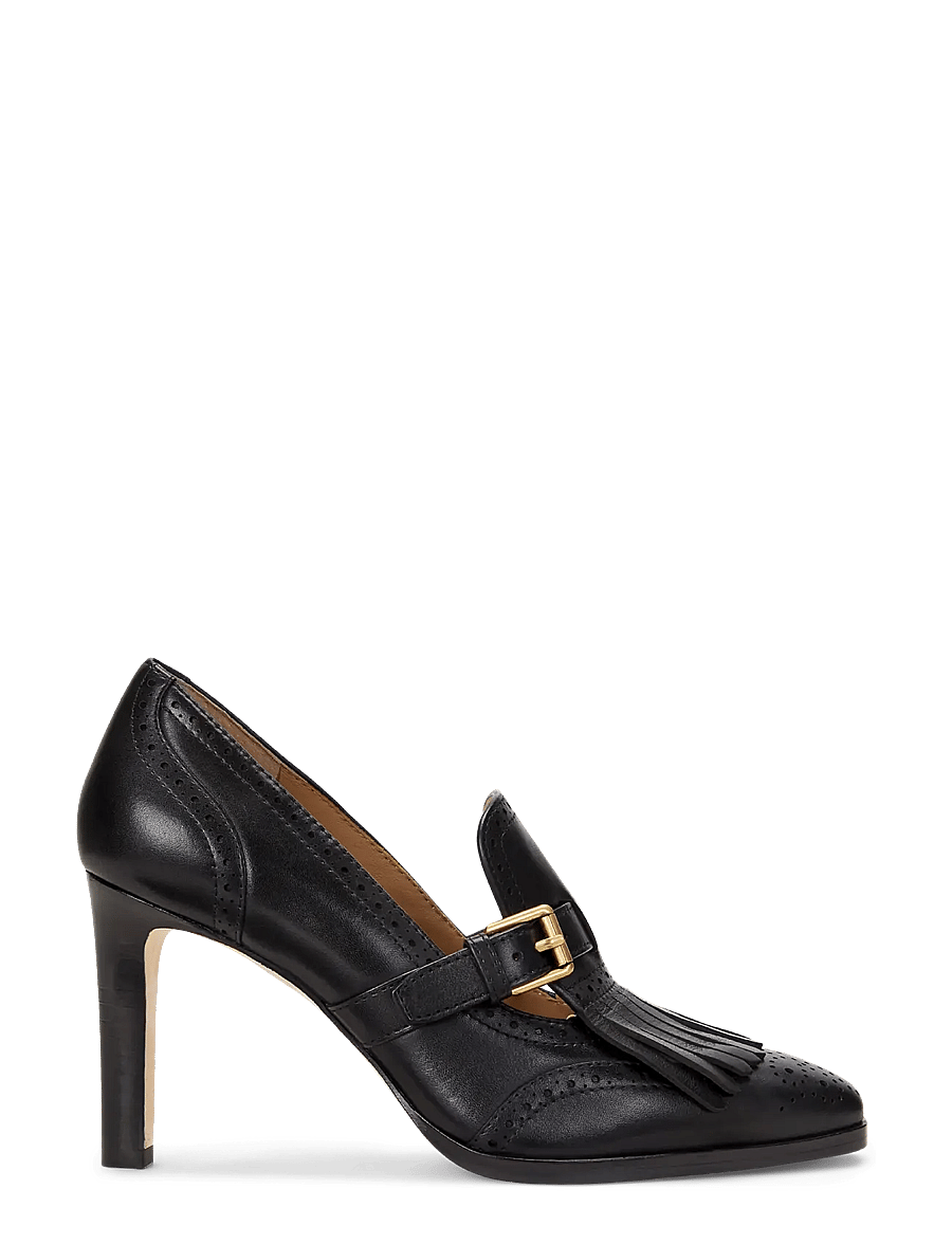 Lauren Ralph Lauren - Colleen Perforated Calfskin Kiltie Pump - black - 0