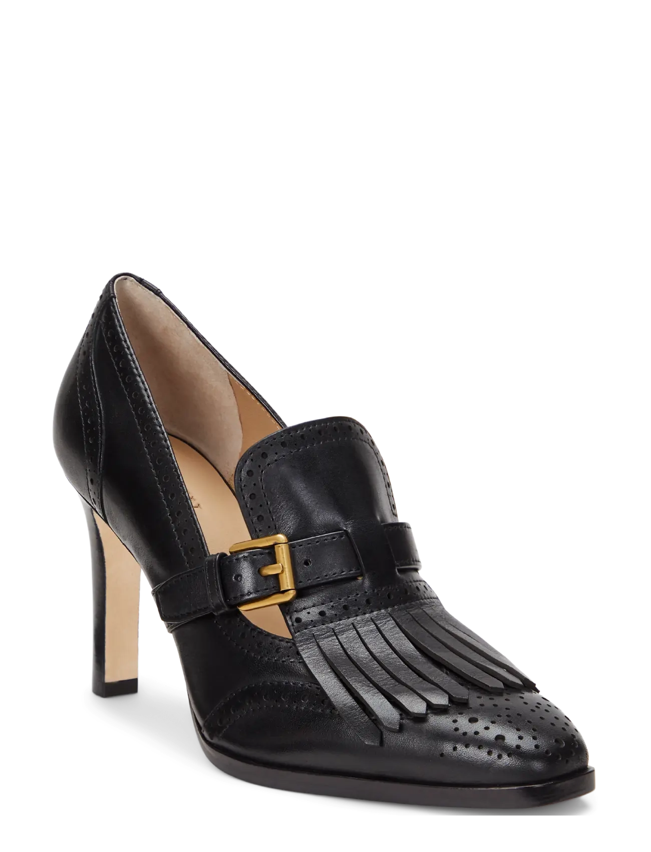 Lauren Ralph Lauren - Colleen Perforated Calfskin Kiltie Pump - black - 2