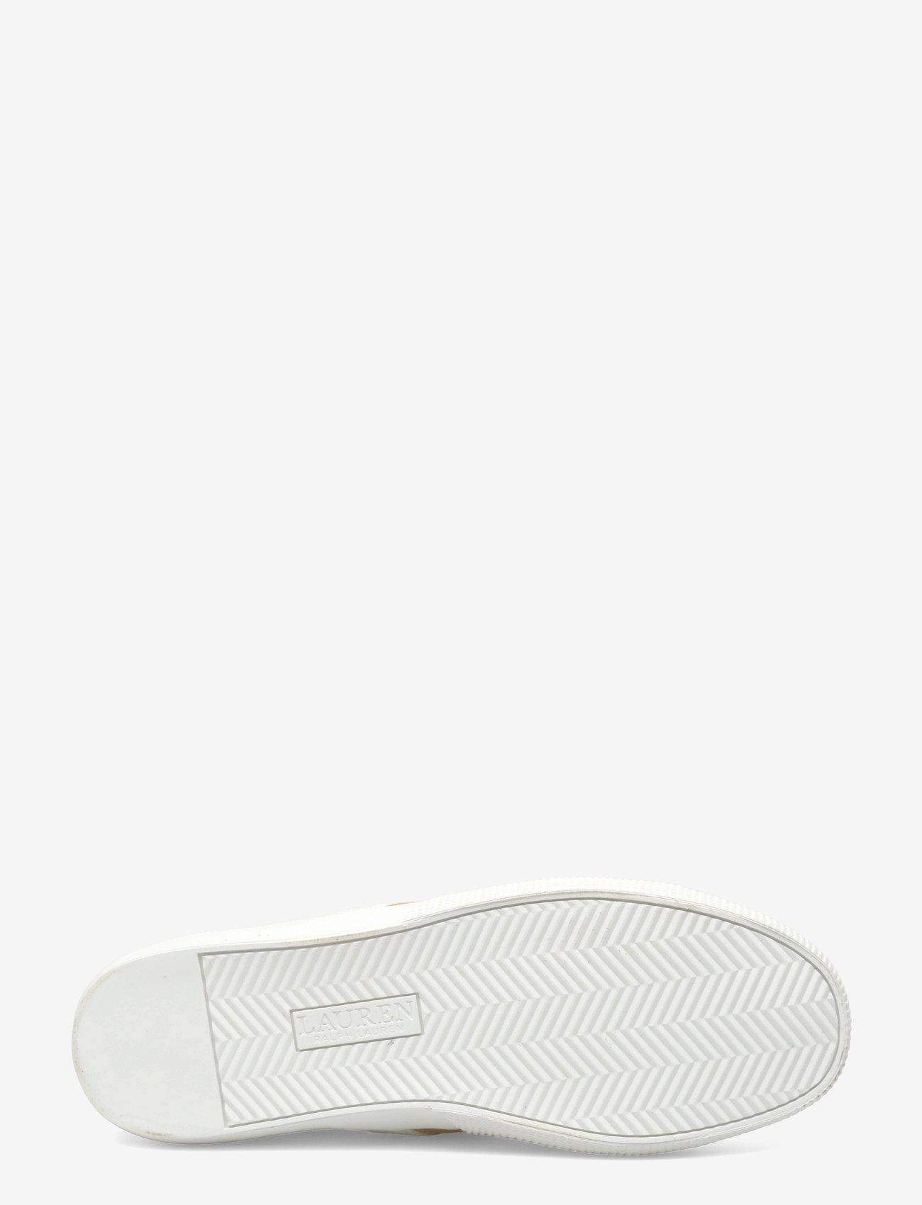 Lauren Ralph Lauren - Janson II Metallic-Trim Leather Sneaker - niedrige sneakers - snw wht/modern go - 4