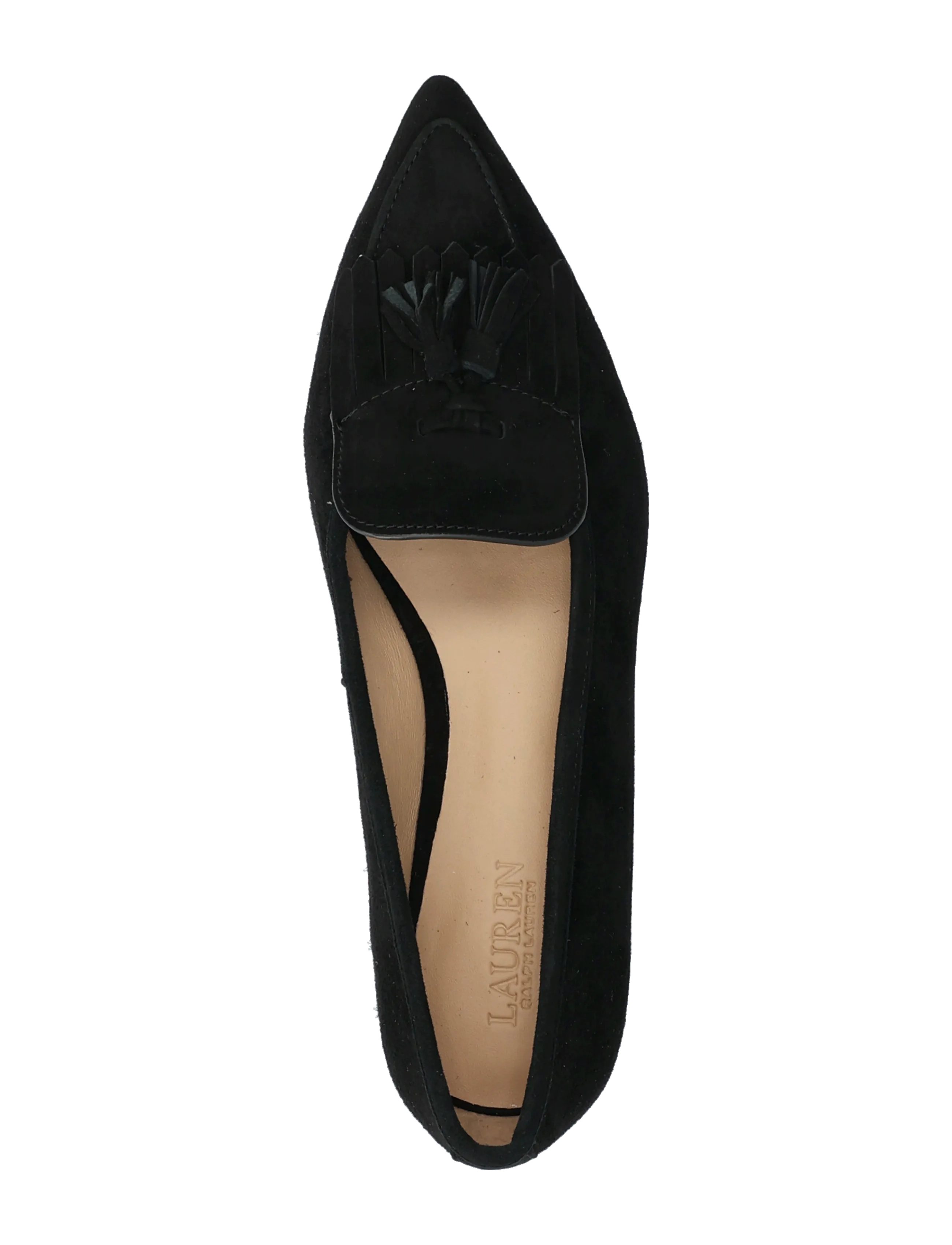 Lauren Ralph Lauren - Londyn Sheep-Suede Kiltie Ballet Flat - modetrends - black - 3
