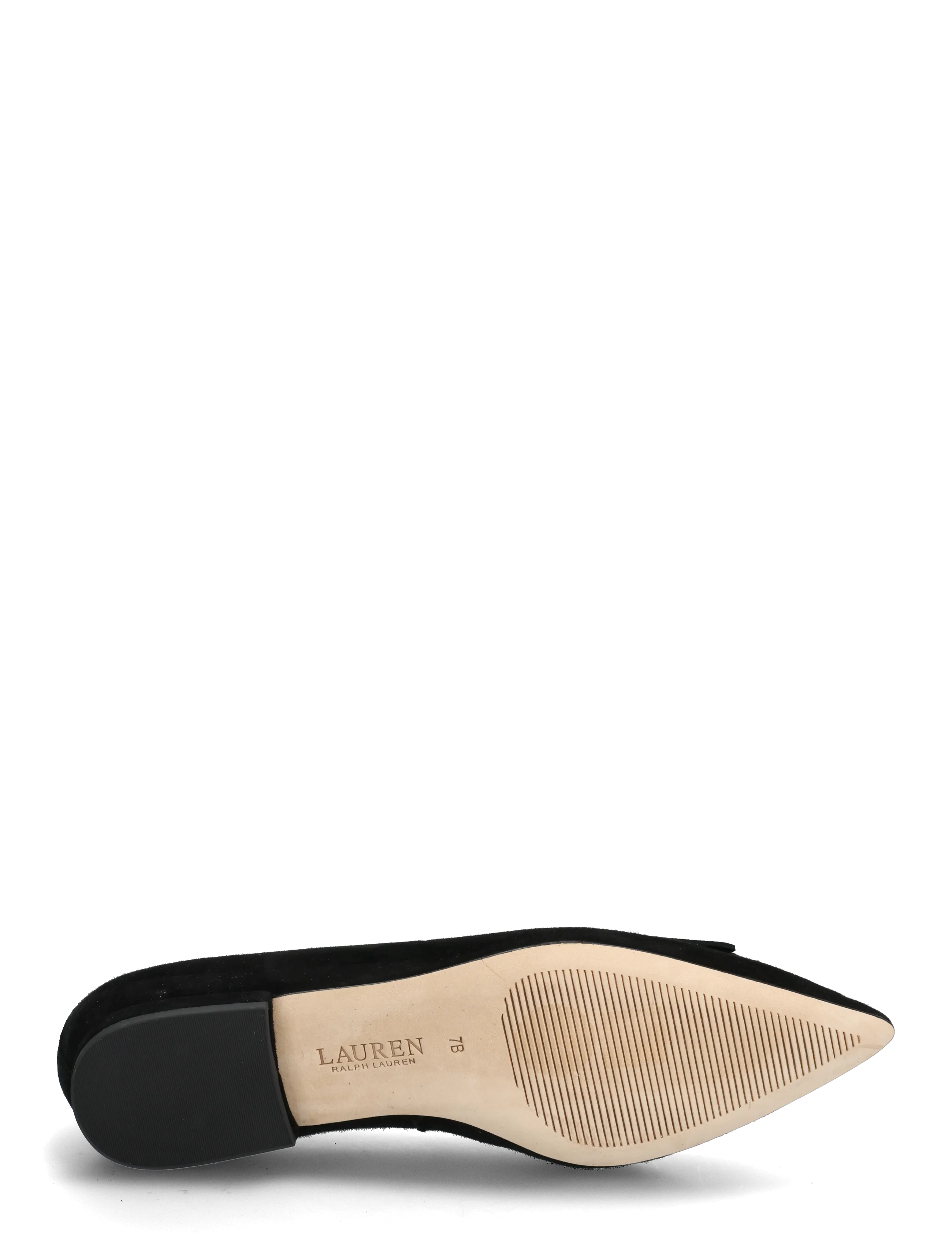 Lauren Ralph Lauren - Londyn Sheep-Suede Kiltie Ballet Flat - modetrends - black - 4